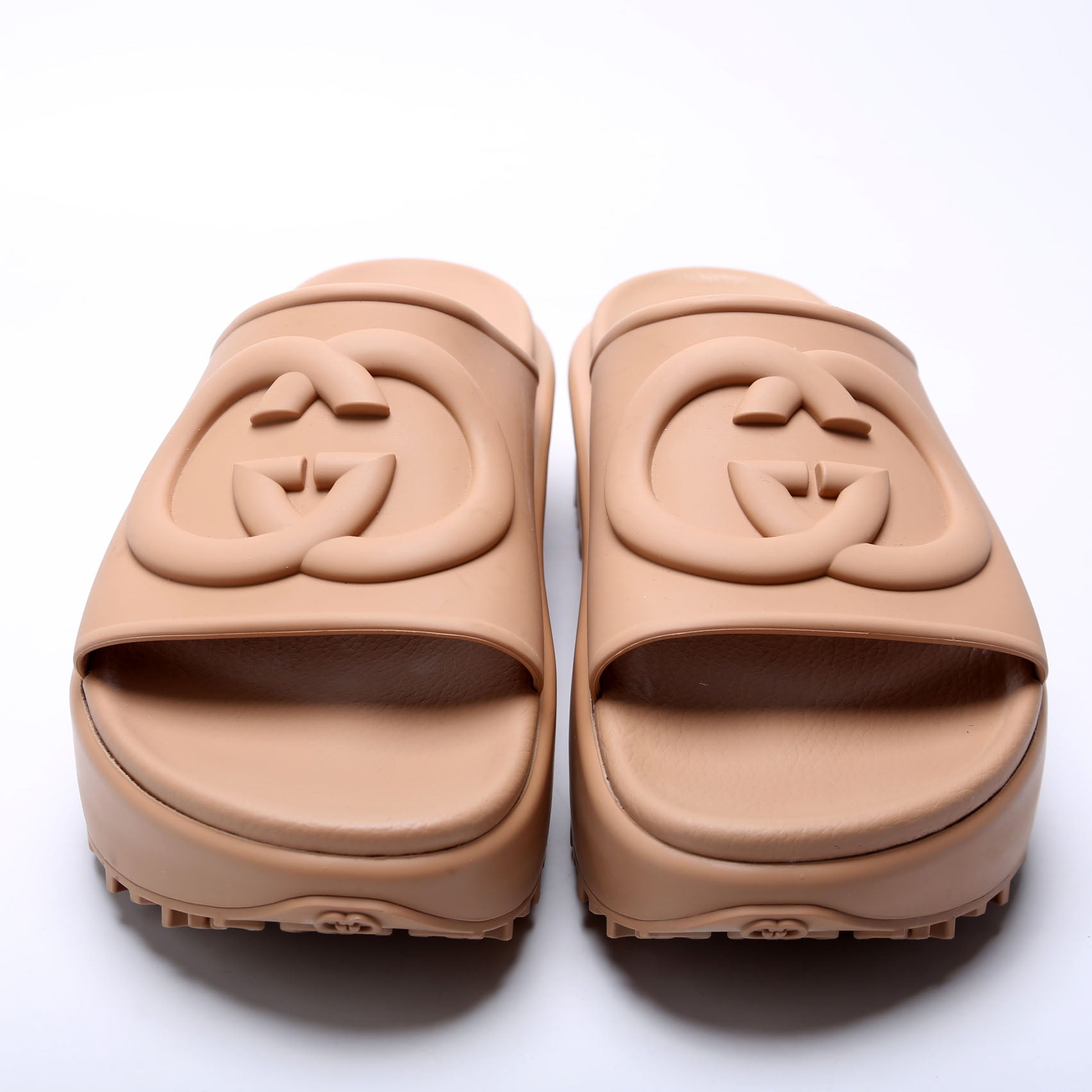 Interlocking G Rubber Platform Slides Size 39