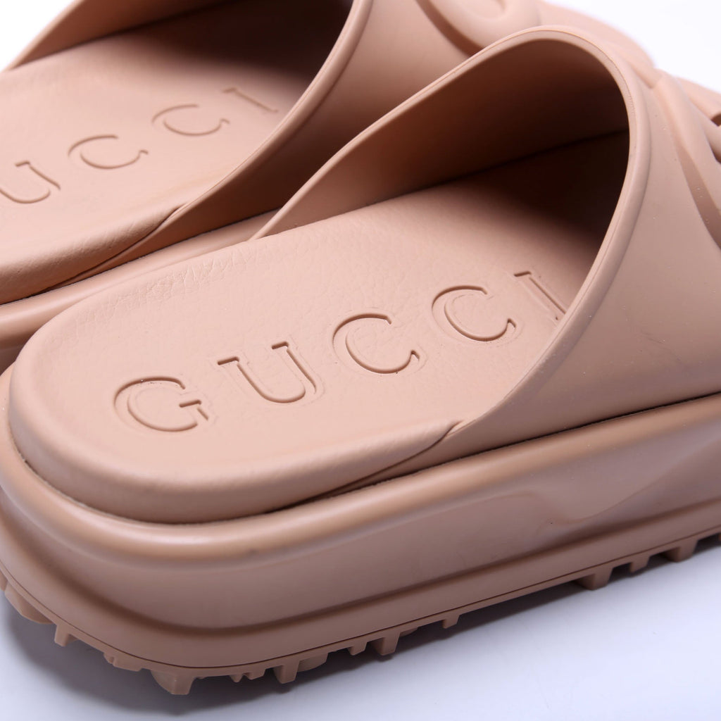 Interlocking G Rubber Platform Slides Size 39