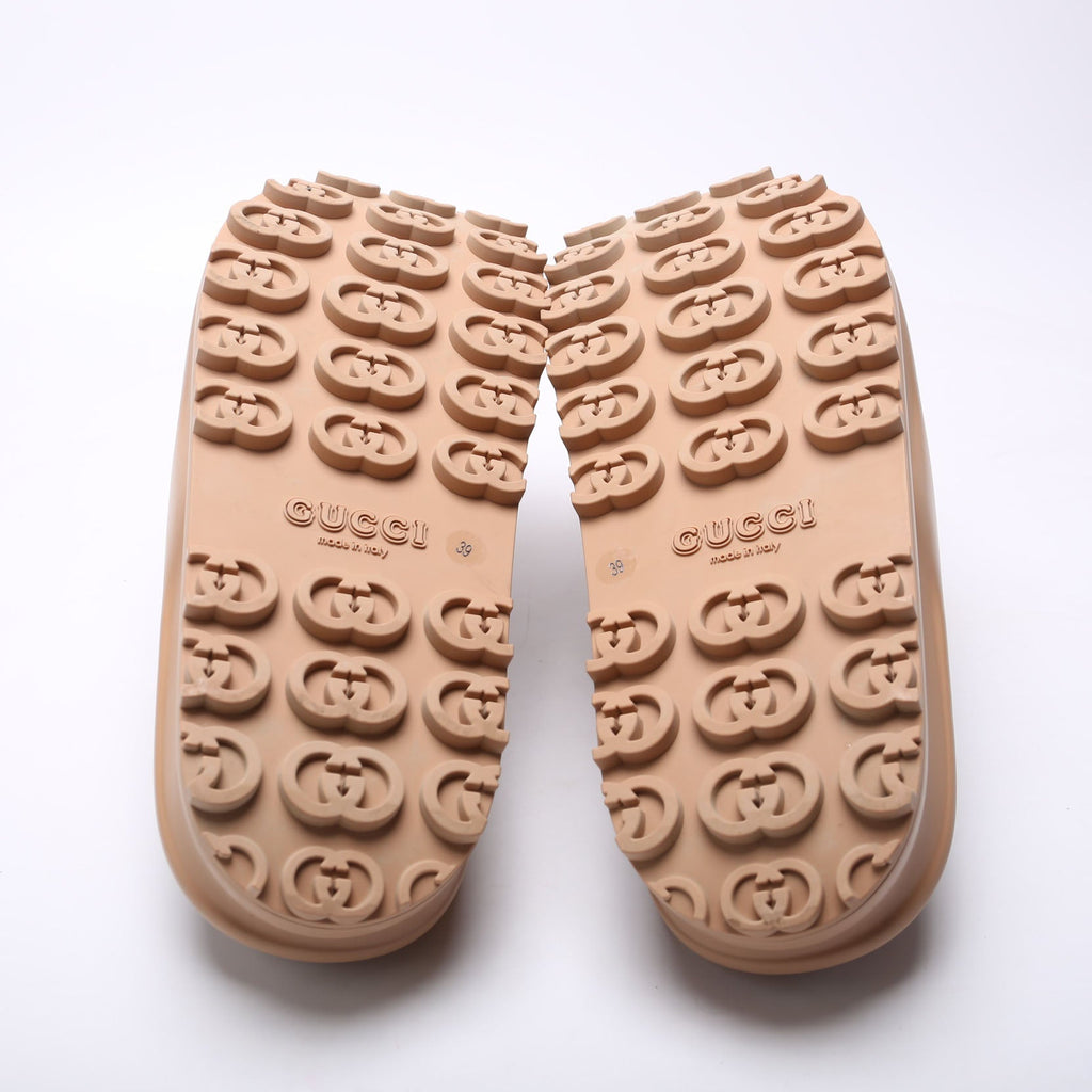 Interlocking G Rubber Platform Slides Size 39