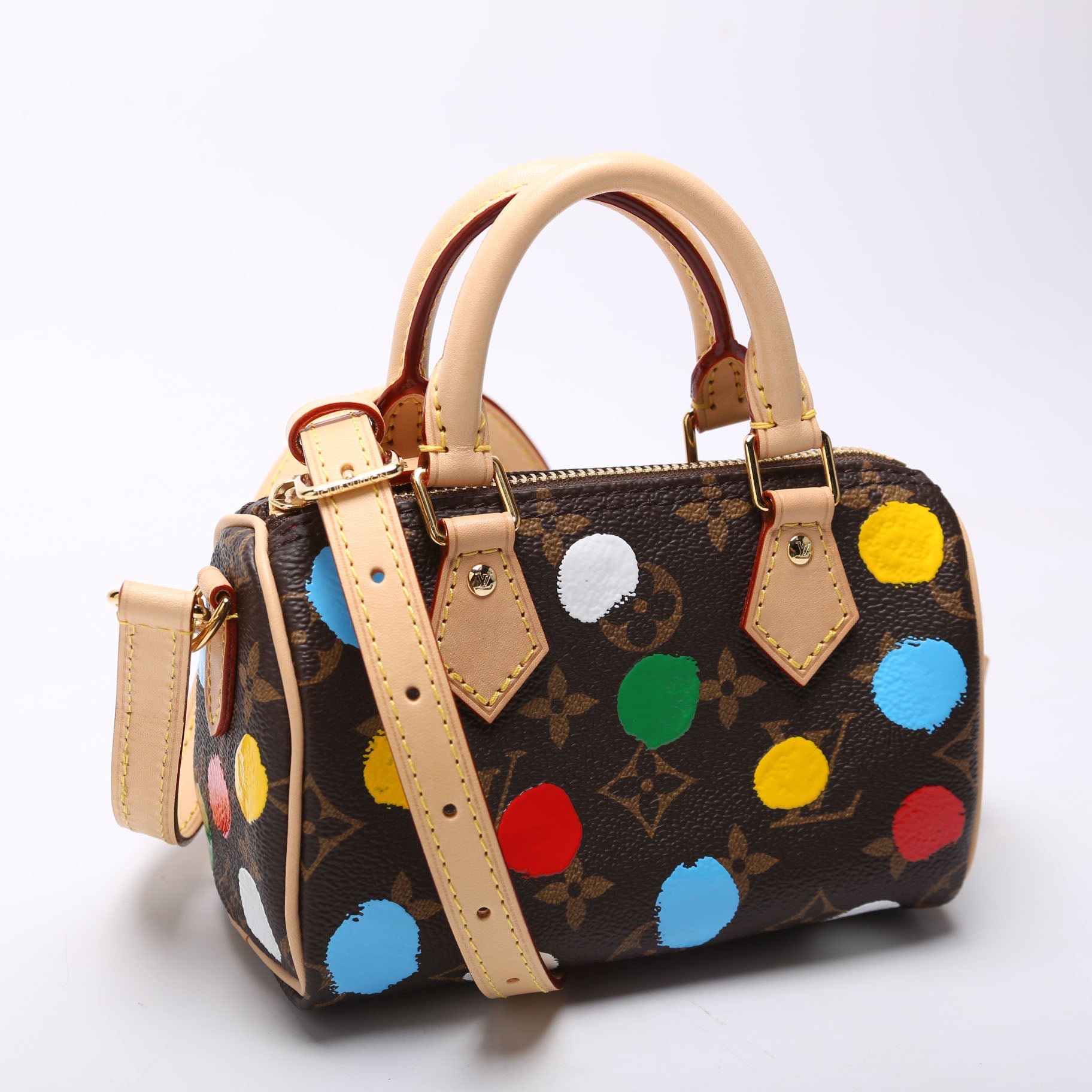 LV X YK Nano Speedy Monogram Dots