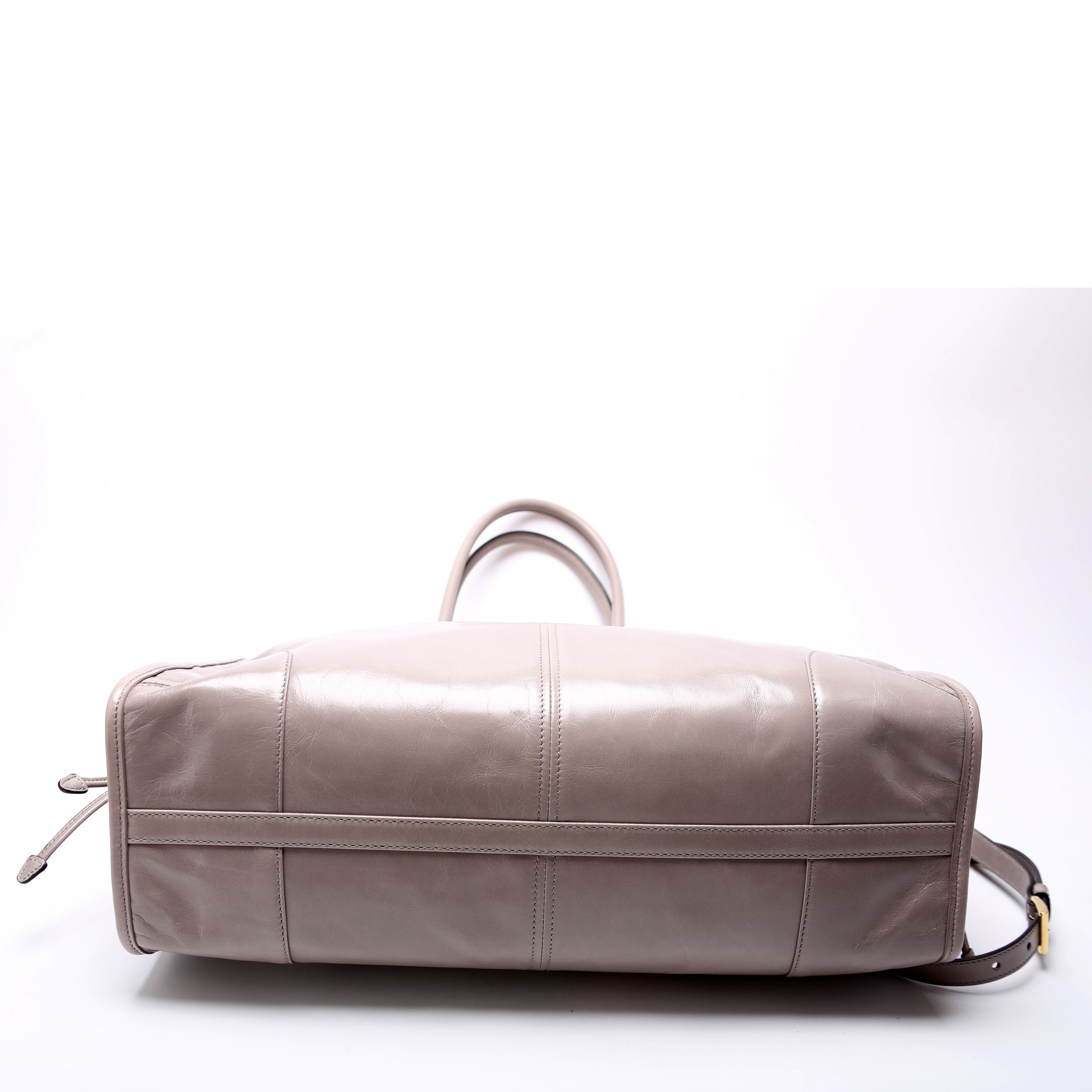 1BA433 Bonnie Large Calfskin Shoulder Bag Taupe