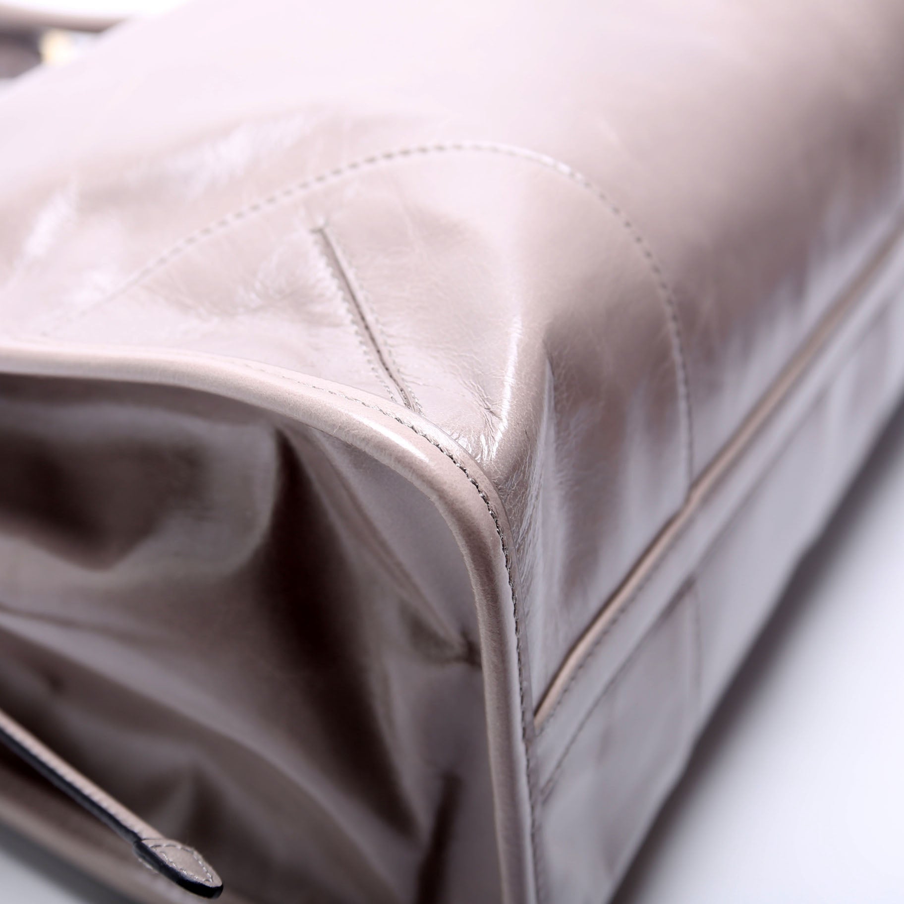 1BA433 Bonnie Large Calfskin Shoulder Bag Taupe