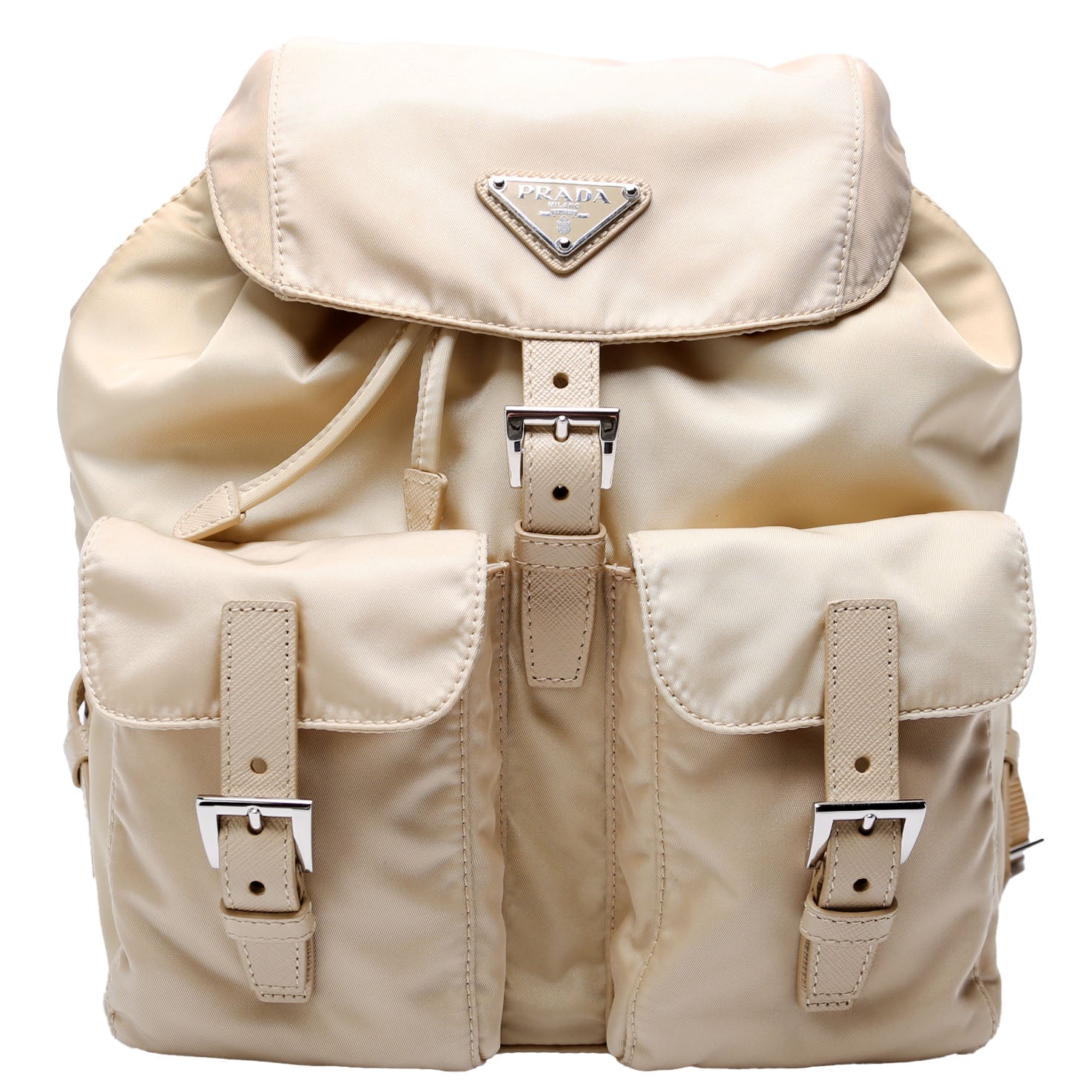 1BZ677 Re-Nylon Backpack Small Tan