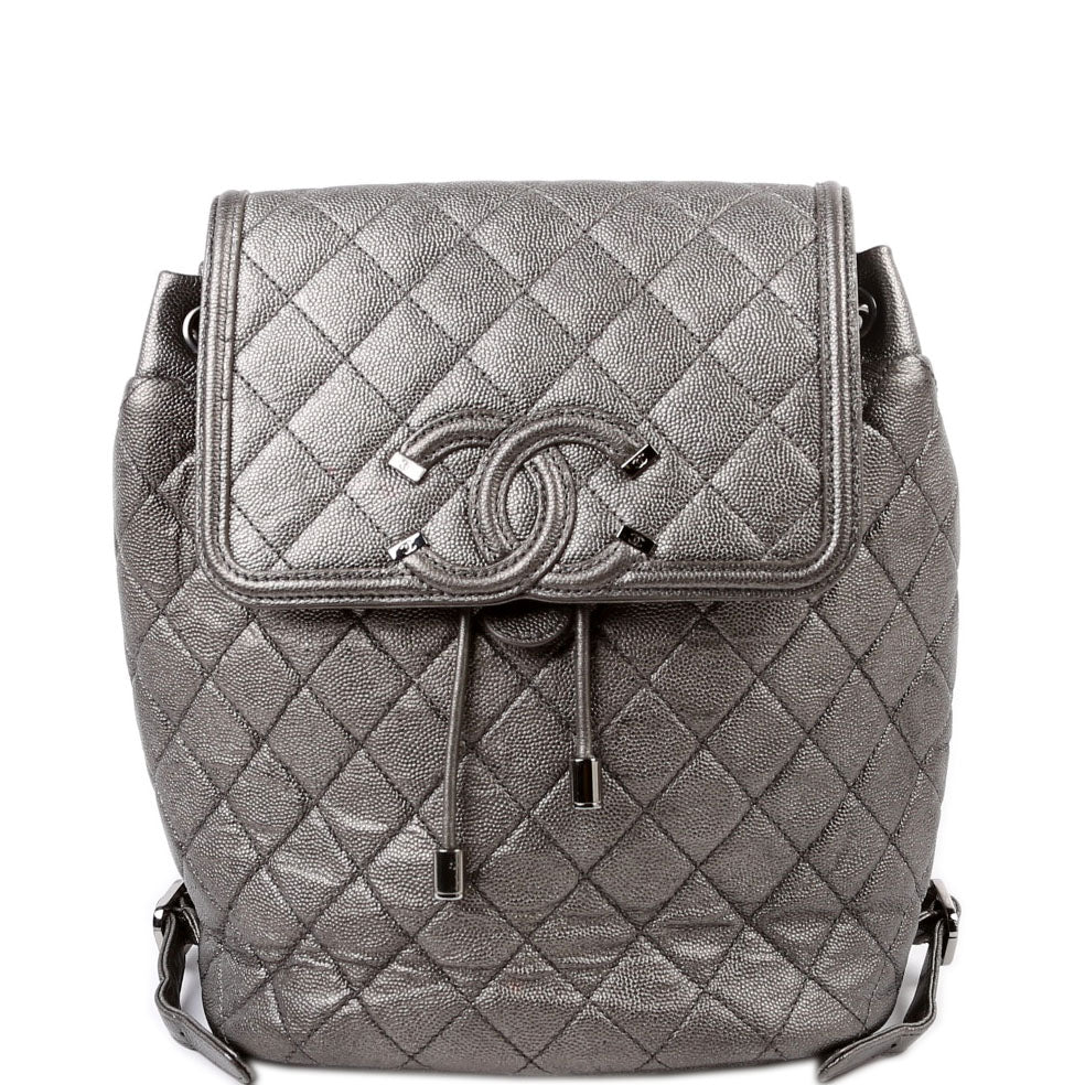 CC Filigree Backpack Metallic Caviar 26M