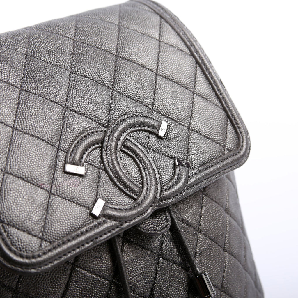 CC Filigree Backpack Metallic Caviar 26M