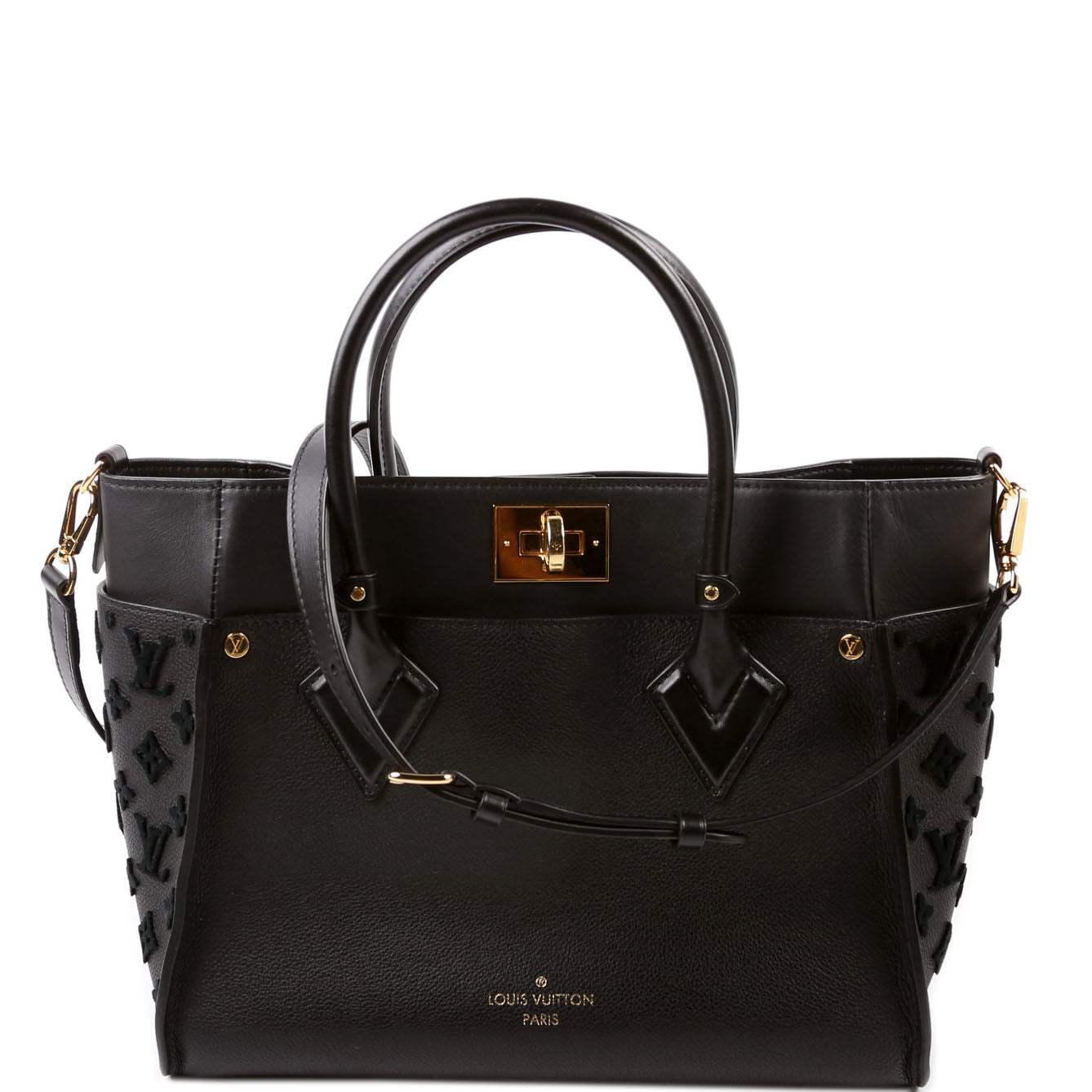 On My Side MM Calfskin Black