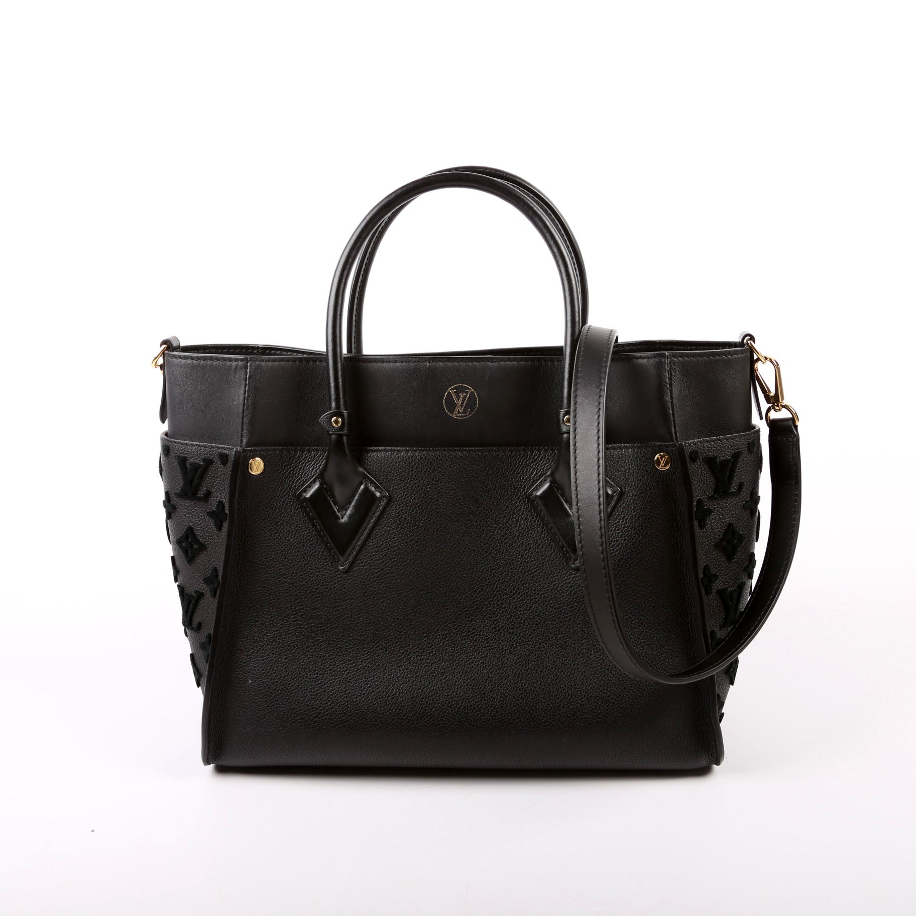 On My Side MM Calfskin Black