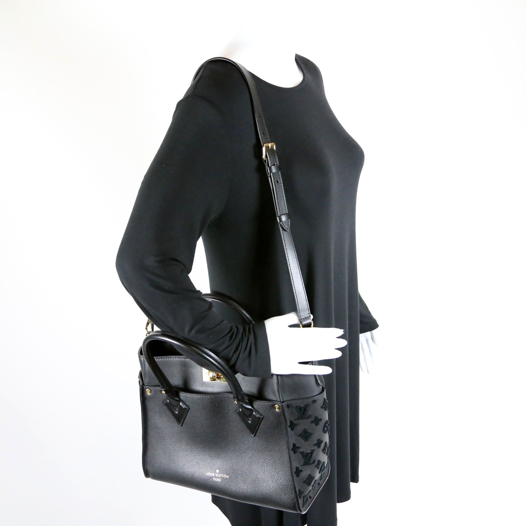 On My Side MM Calfskin Black