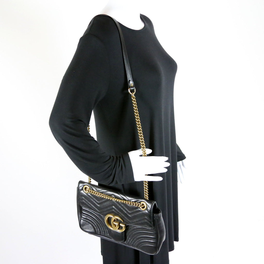 443496 Marmont Shoulder Bag Black