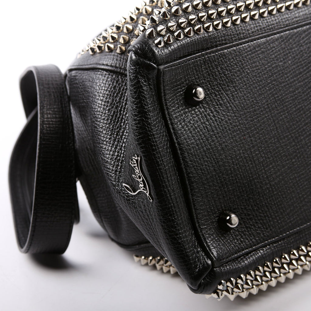 Panettone Studded Calfskin Bowling Bag Black/Silver