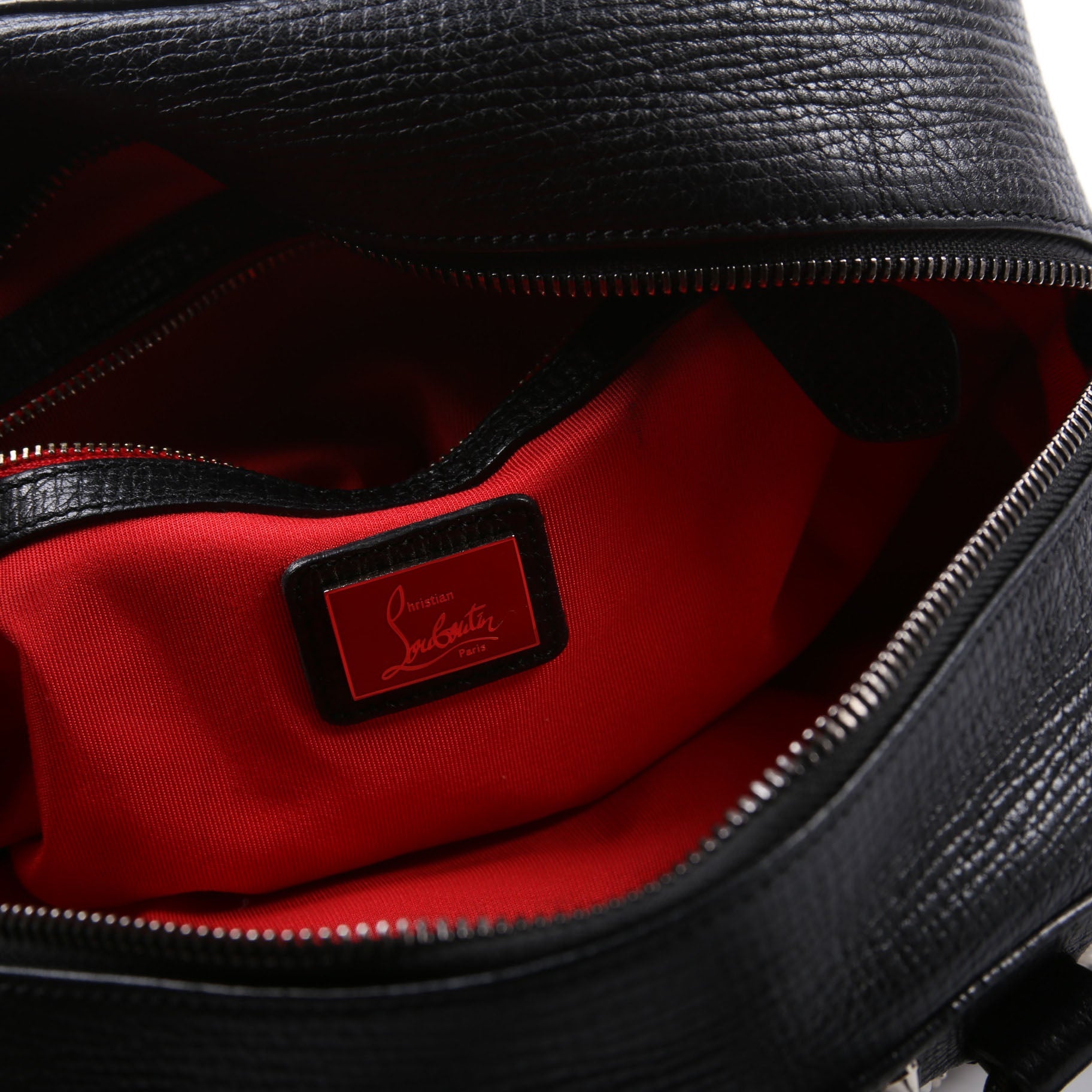 Panettone Studded Calfskin Bowling Bag Black/Silver