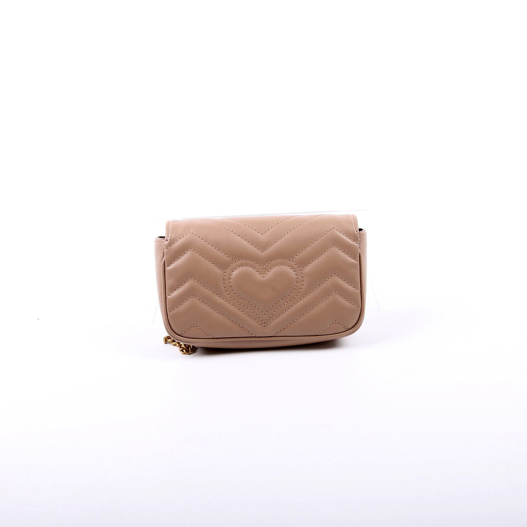 476433 Marmont Leather Super Mini Flap Tan