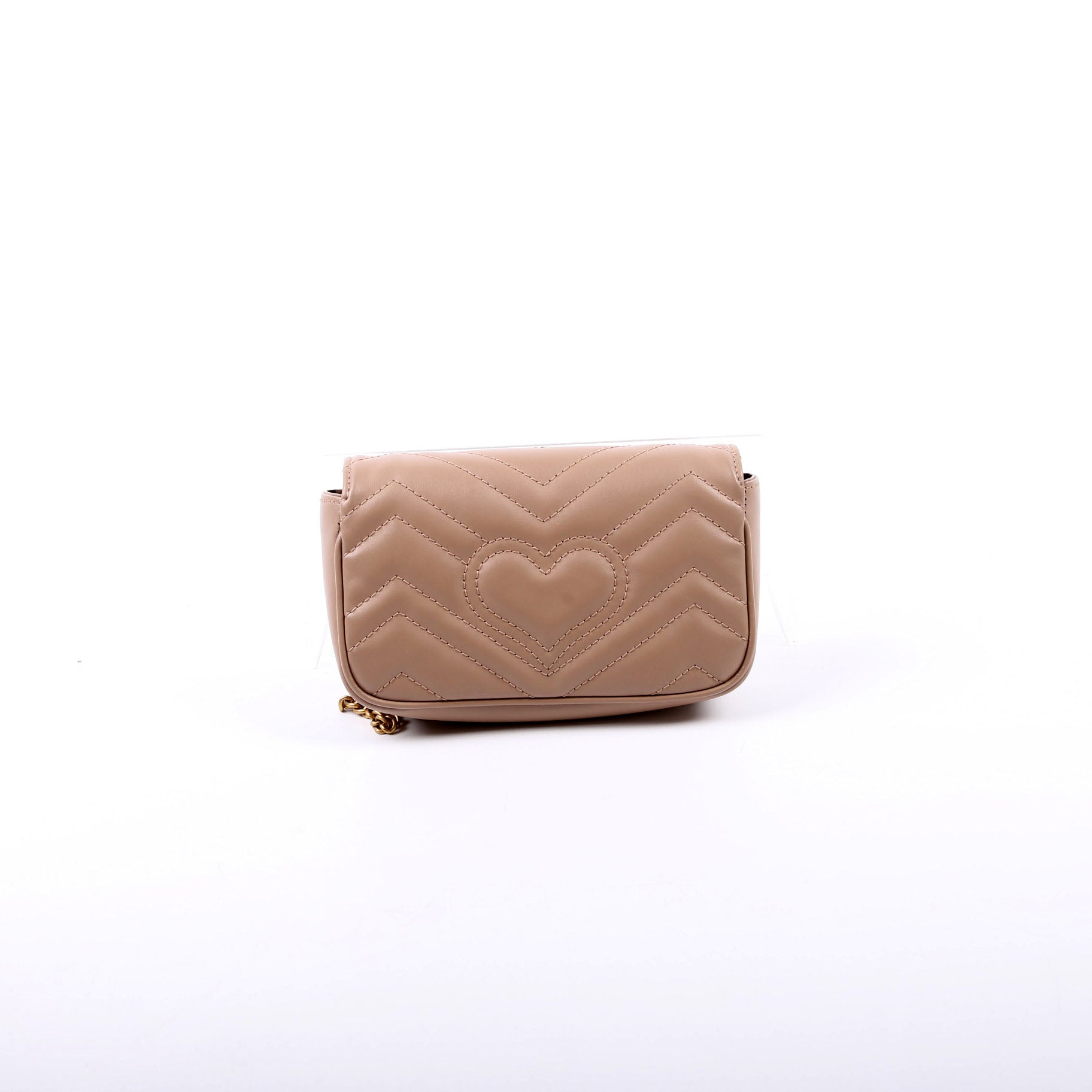 476433 Marmont Leather Super Mini Flap Tan