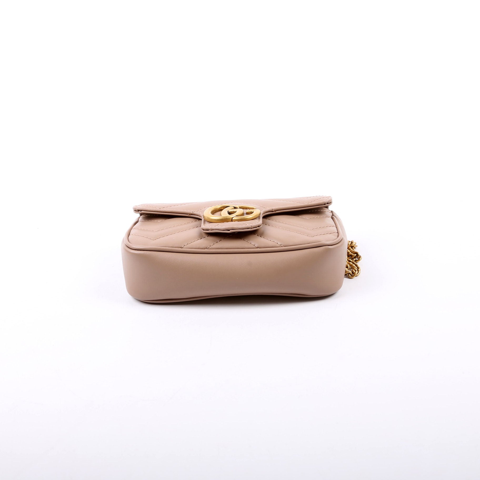 476433 Marmont Leather Super Mini Flap Tan