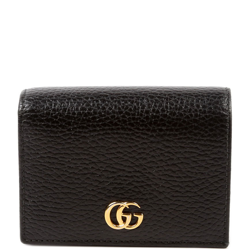 456126 GG Marmont Card Case Black
