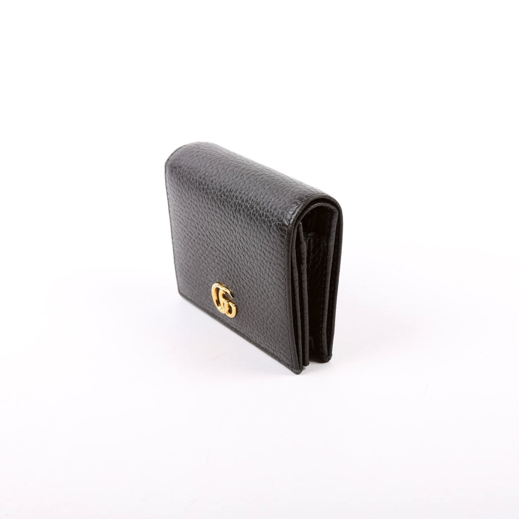 456126 GG Marmont Card Case Black