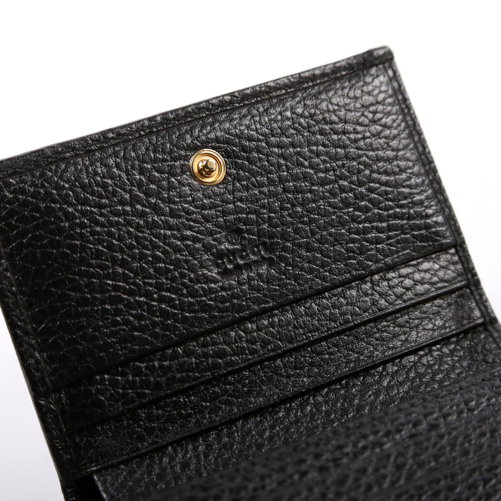 456126 GG Marmont Card Case Black