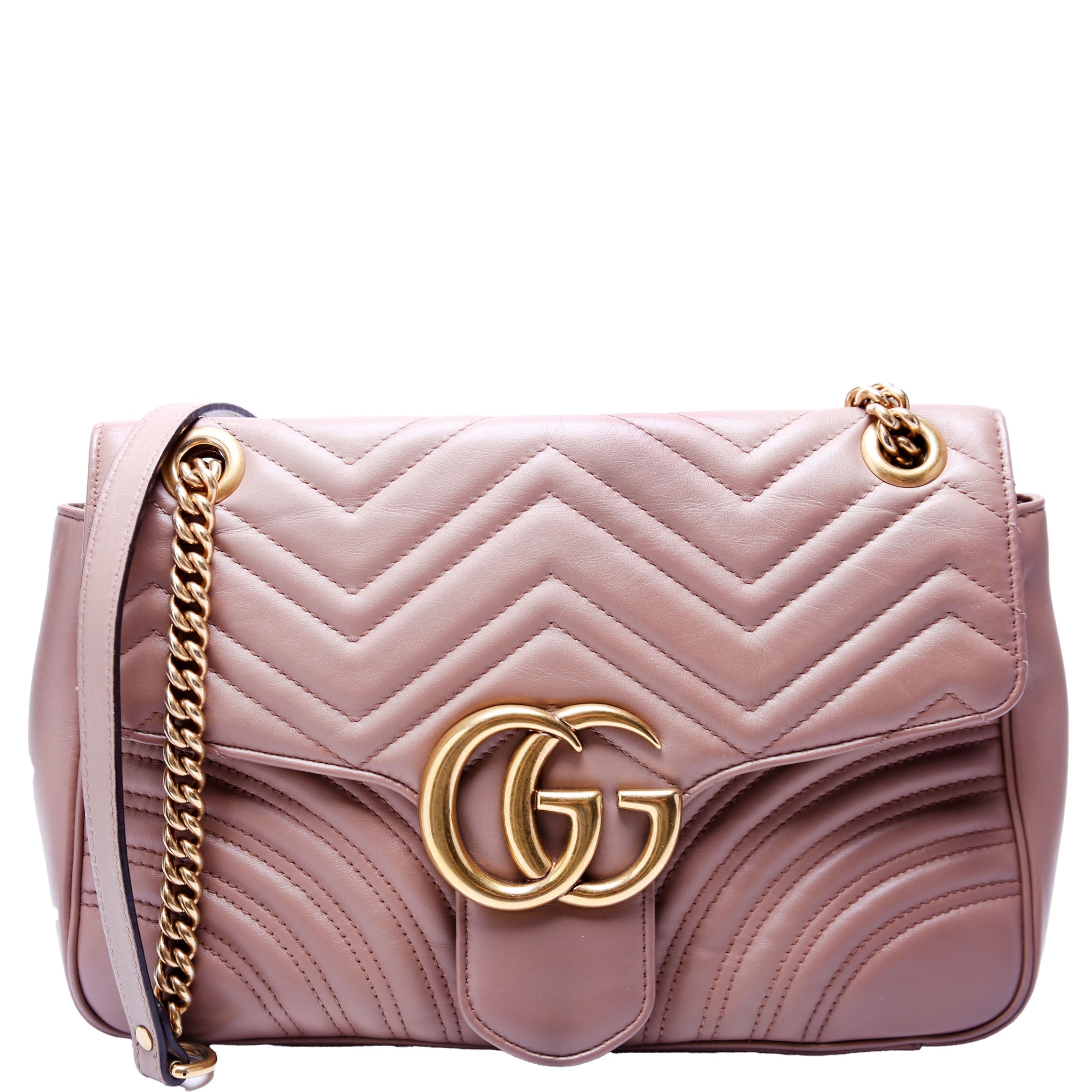 Gucci 443496 Marmont Leather Shoulder Medium