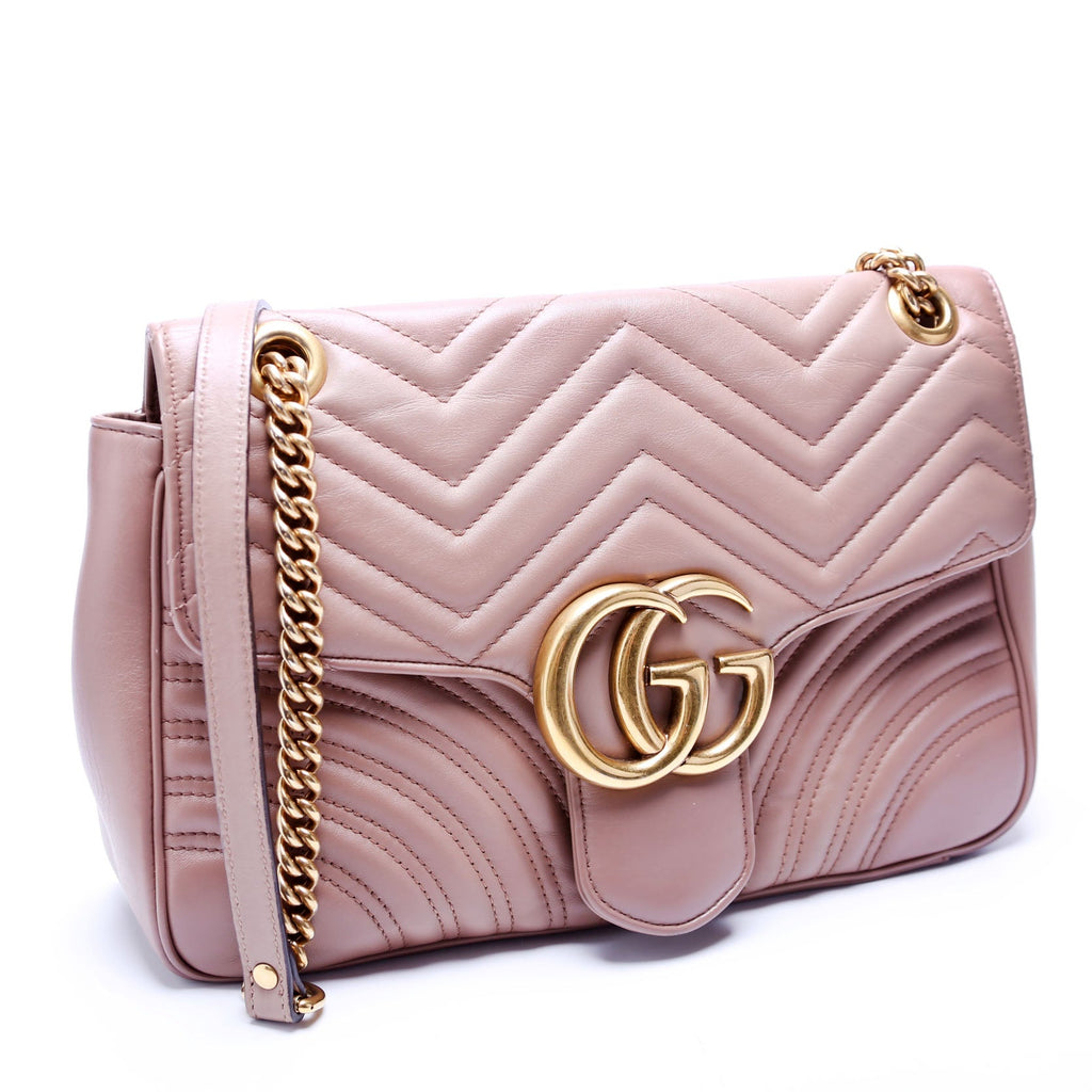 Gucci 443496 Marmont Leather Shoulder Medium