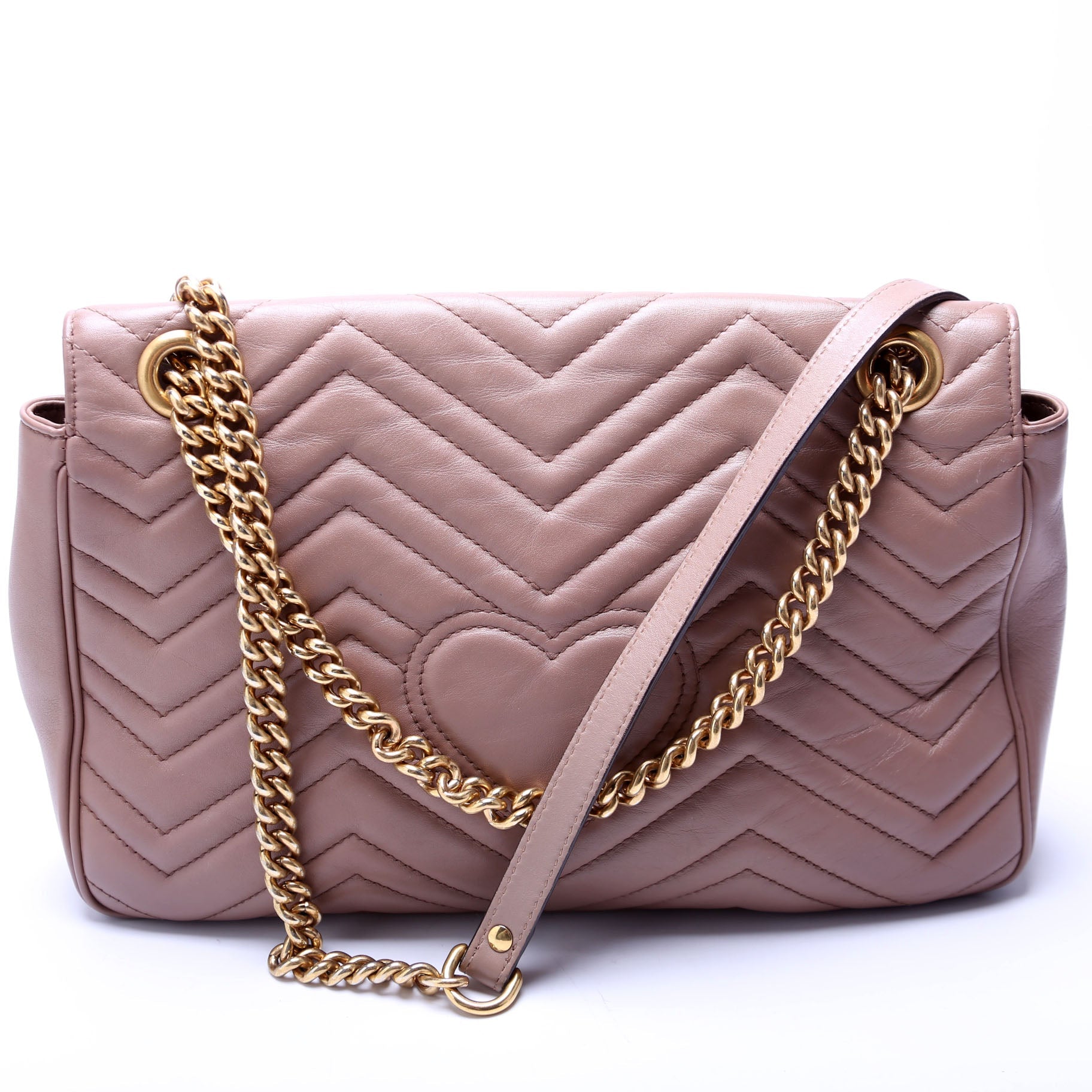 Gucci 443496 Marmont Leather Shoulder Medium