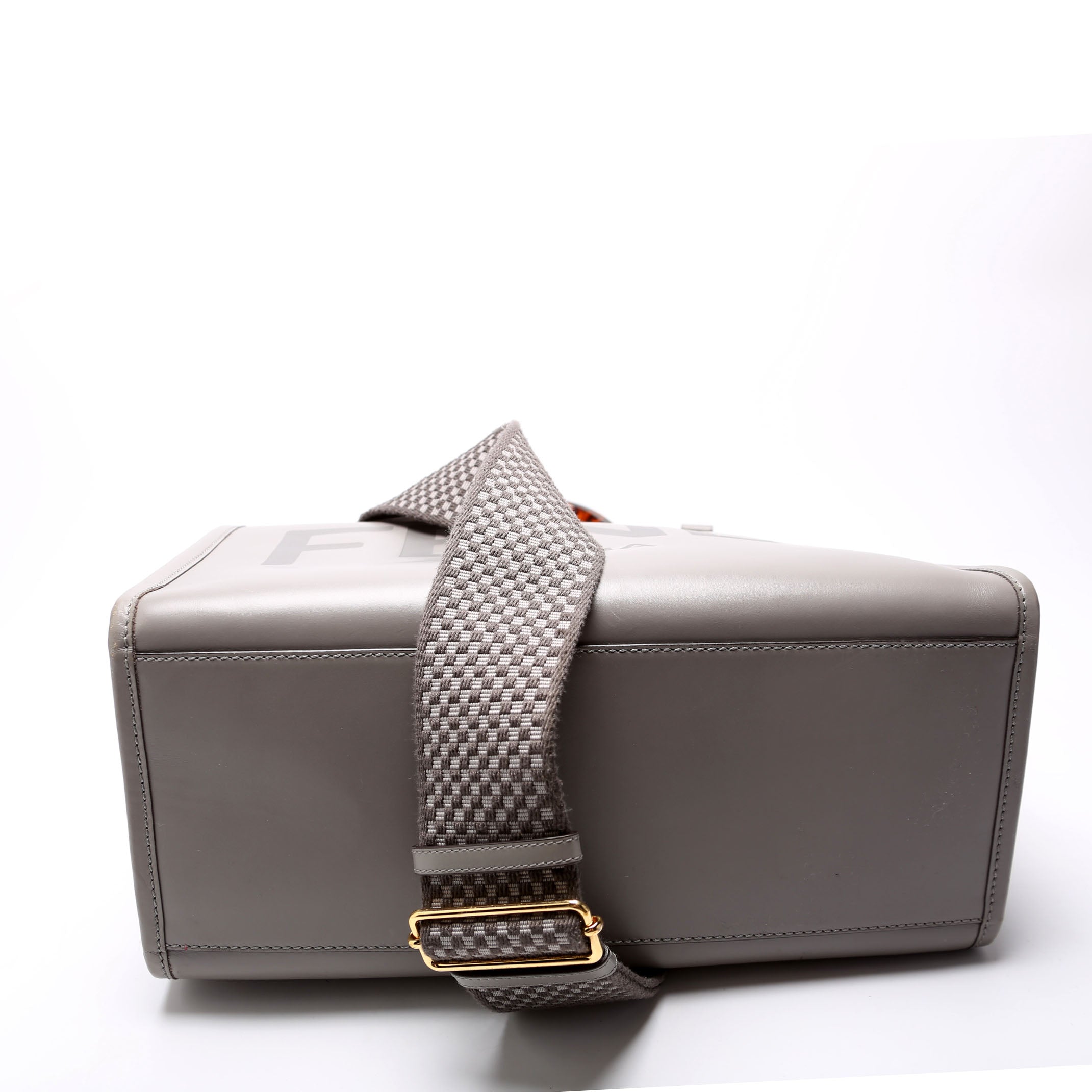 Fendi 8BH386 Sunshine Shopper Medium Leather Gray