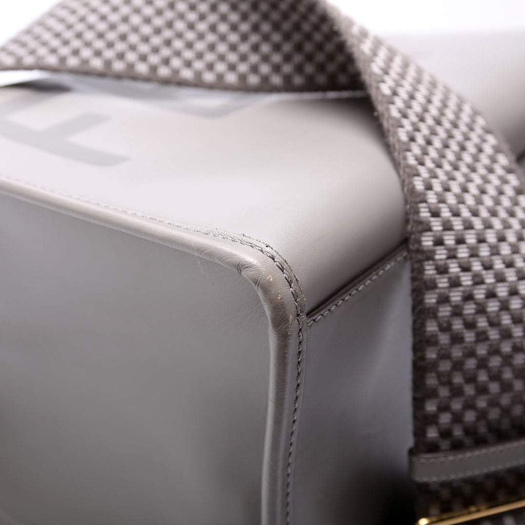 Fendi 8BH386 Sunshine Shopper Medium Leather Gray