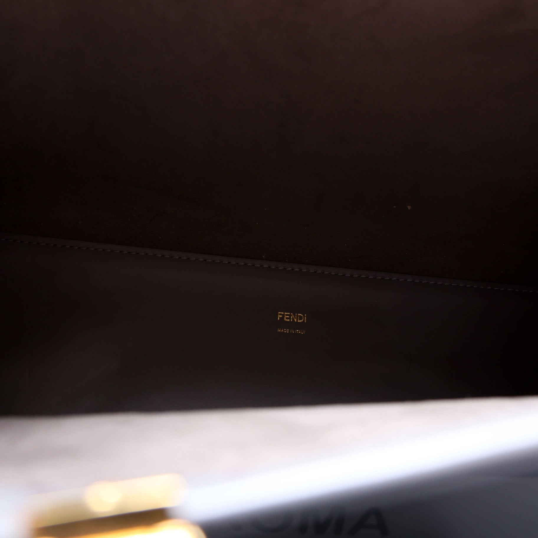 Fendi 8BH386 Sunshine Shopper Medium Leather Gray