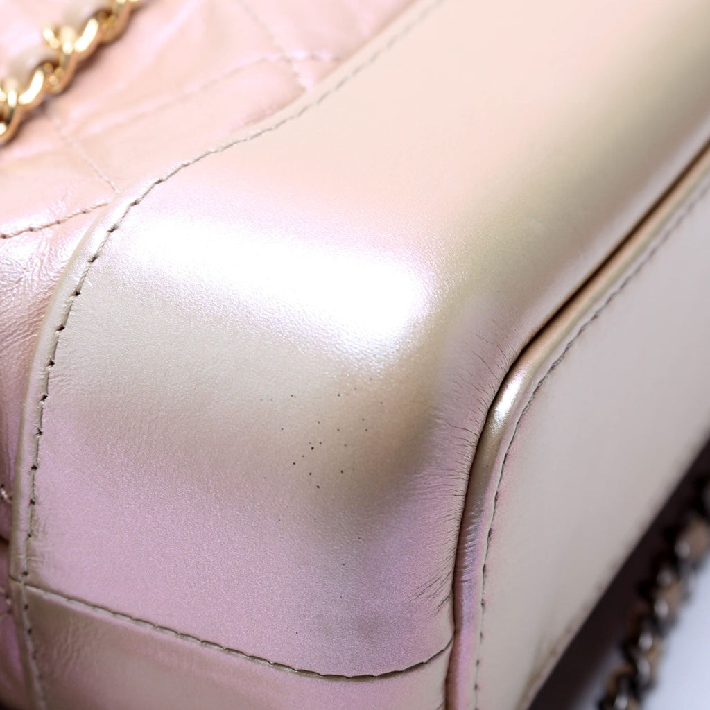 Gabrielle Hobo Small Calfskin Iridescent 25M Tan/Pink