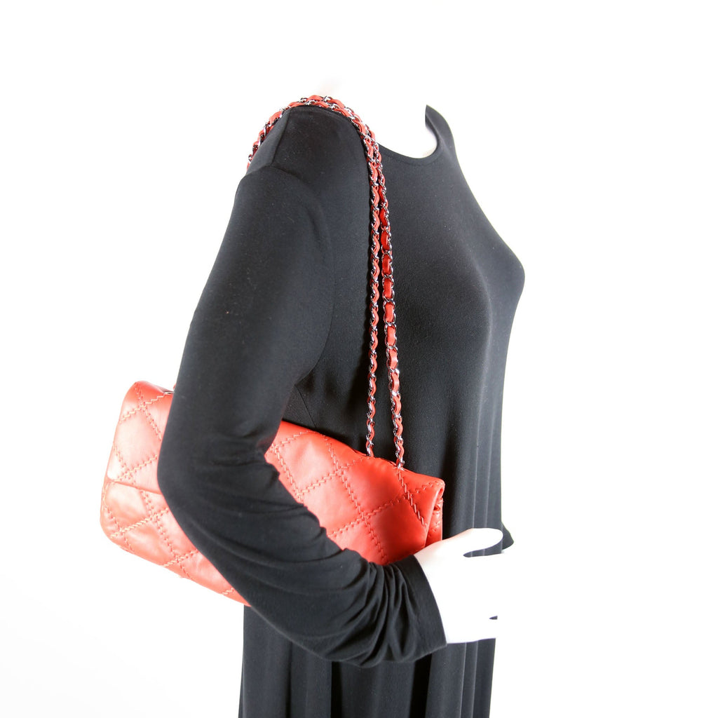 Quilted Ultimate Stitch Single Flap 14M Red