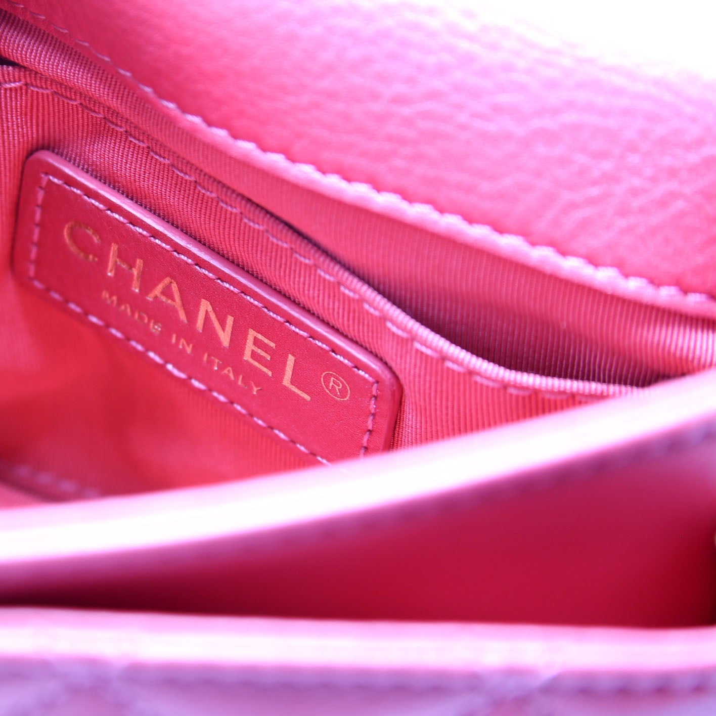 Quilted Calfskin Top Handle Metallic 29M Red