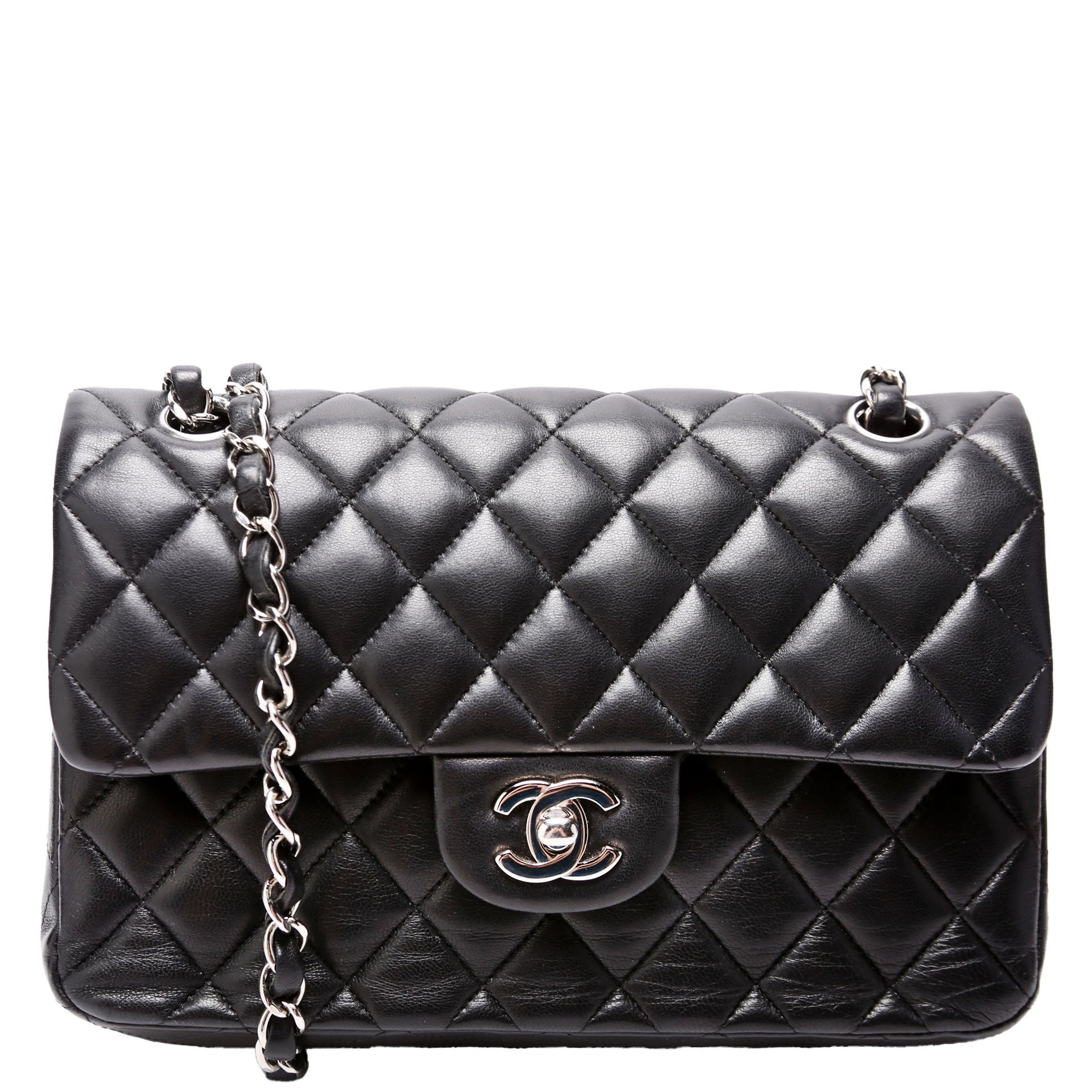 Classic Flap Small Lambskin 25-28M Black