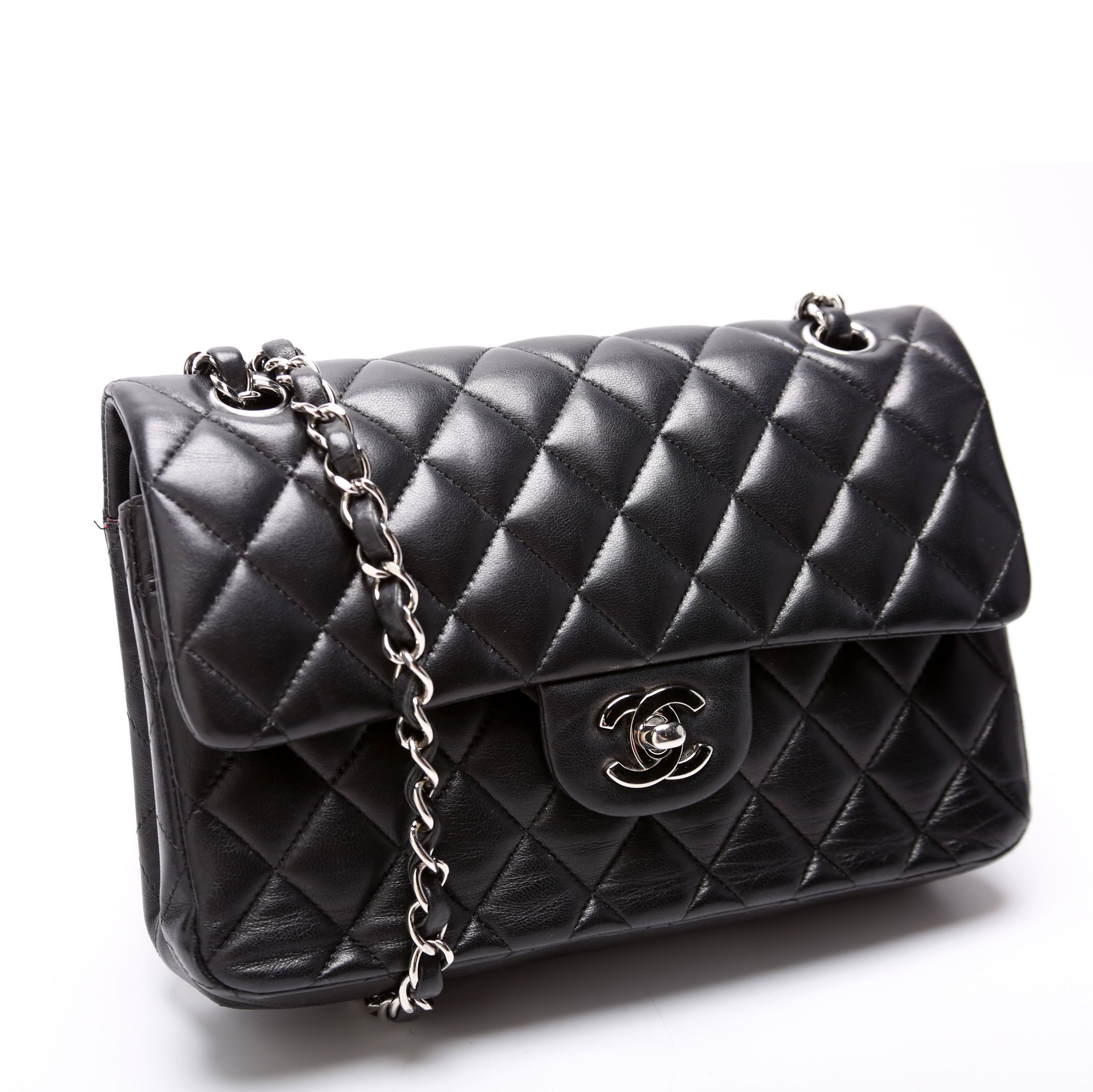 Classic Flap Small Lambskin 25-28M Black