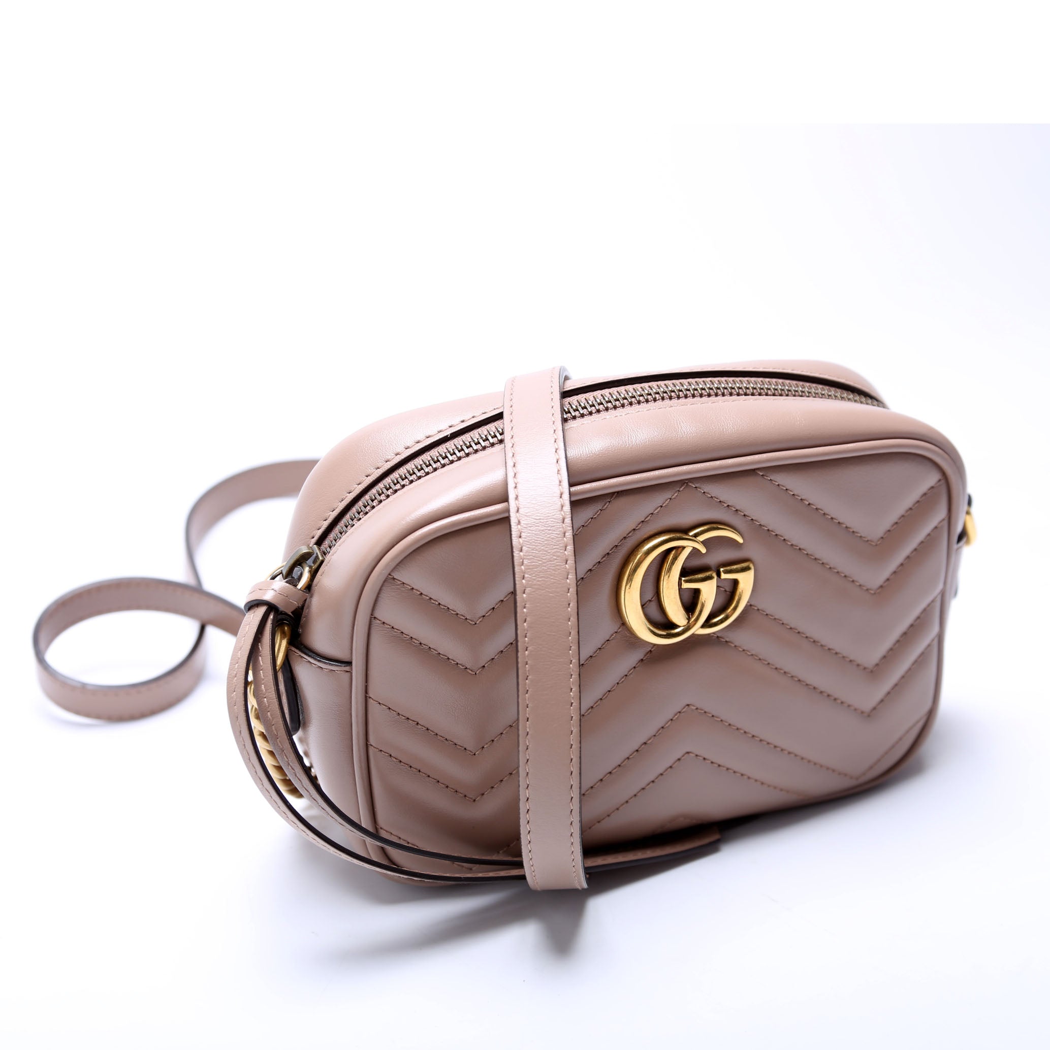 448065 Marmont Mini Camera Bag Nude