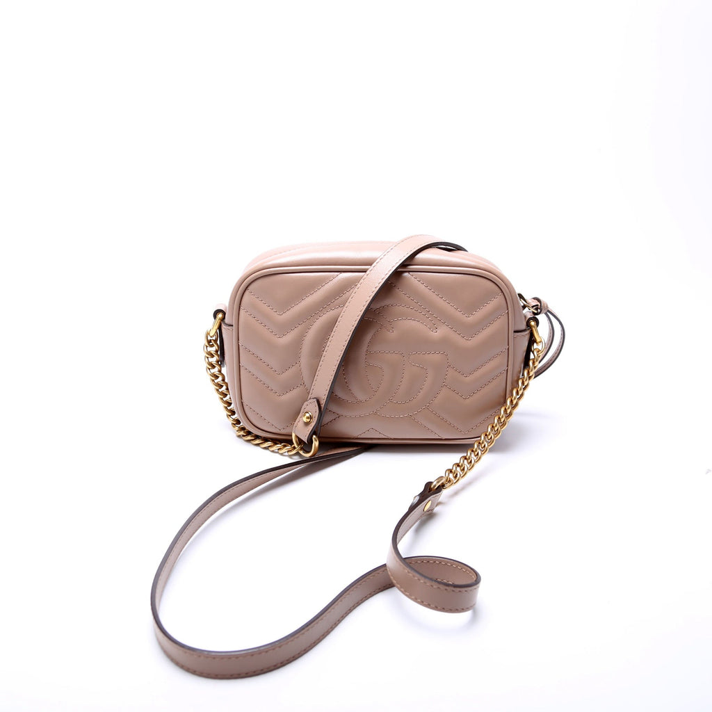 448065 Marmont Mini Camera Bag Nude