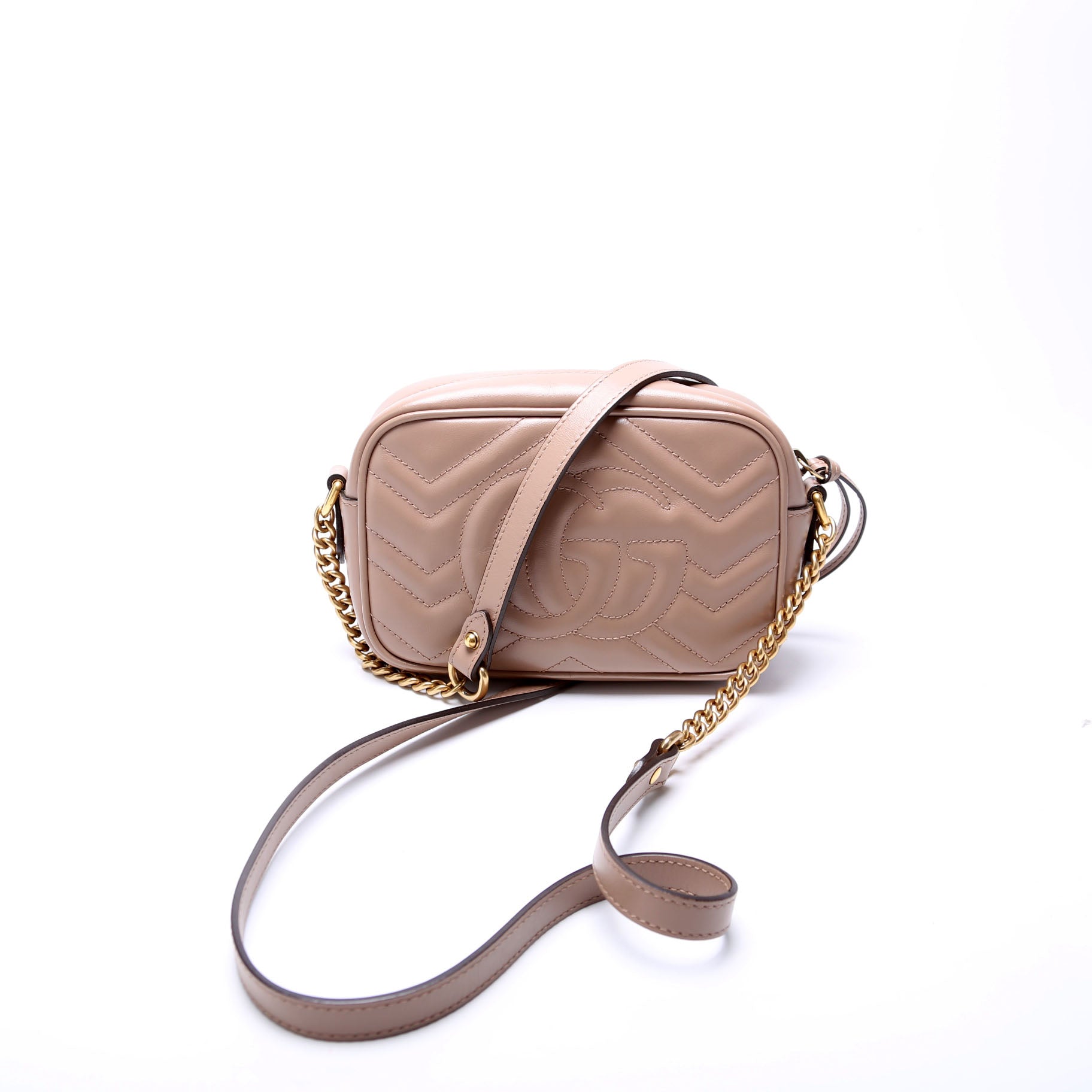 448065 Marmont Mini Camera Bag Nude