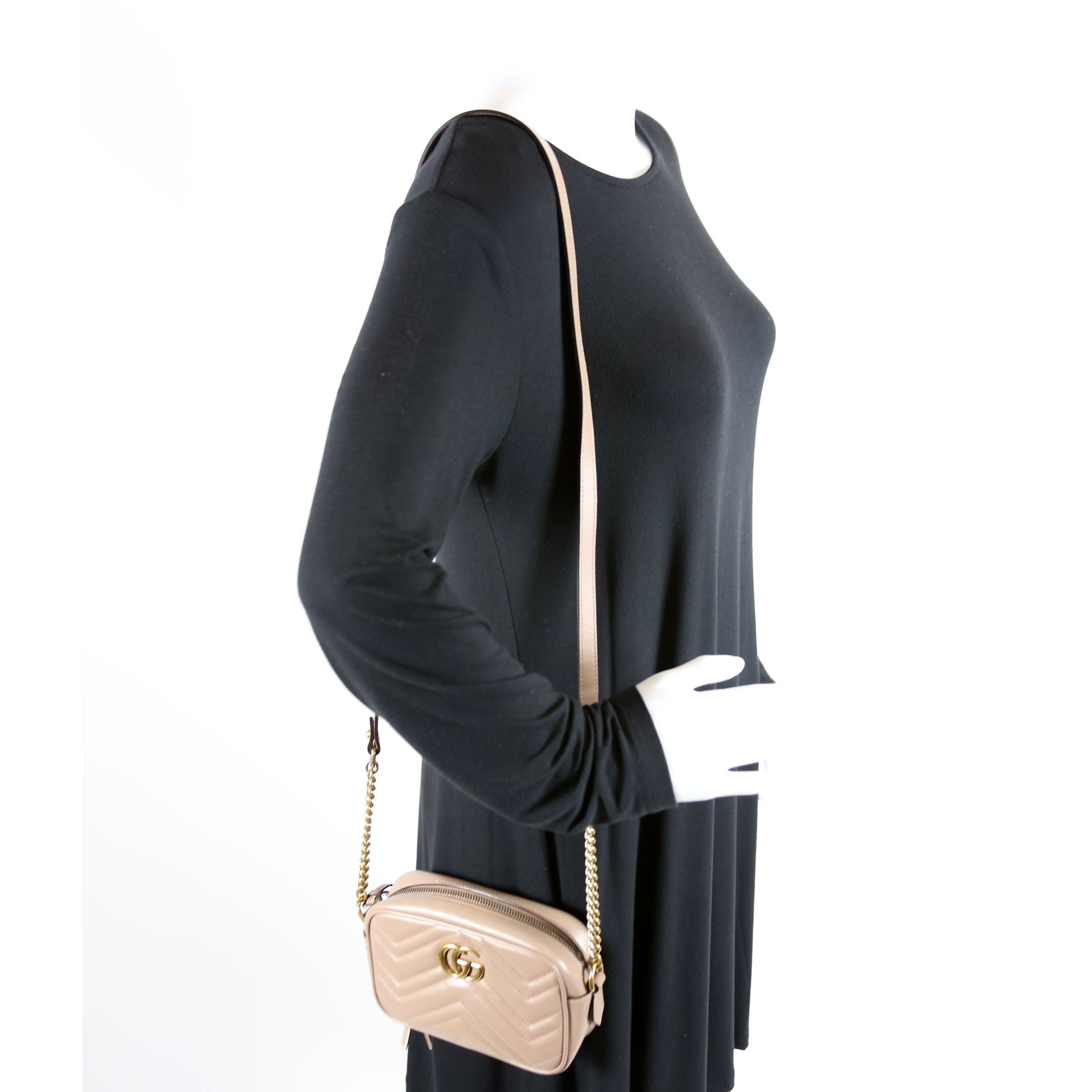 448065 Marmont Mini Camera Bag Nude