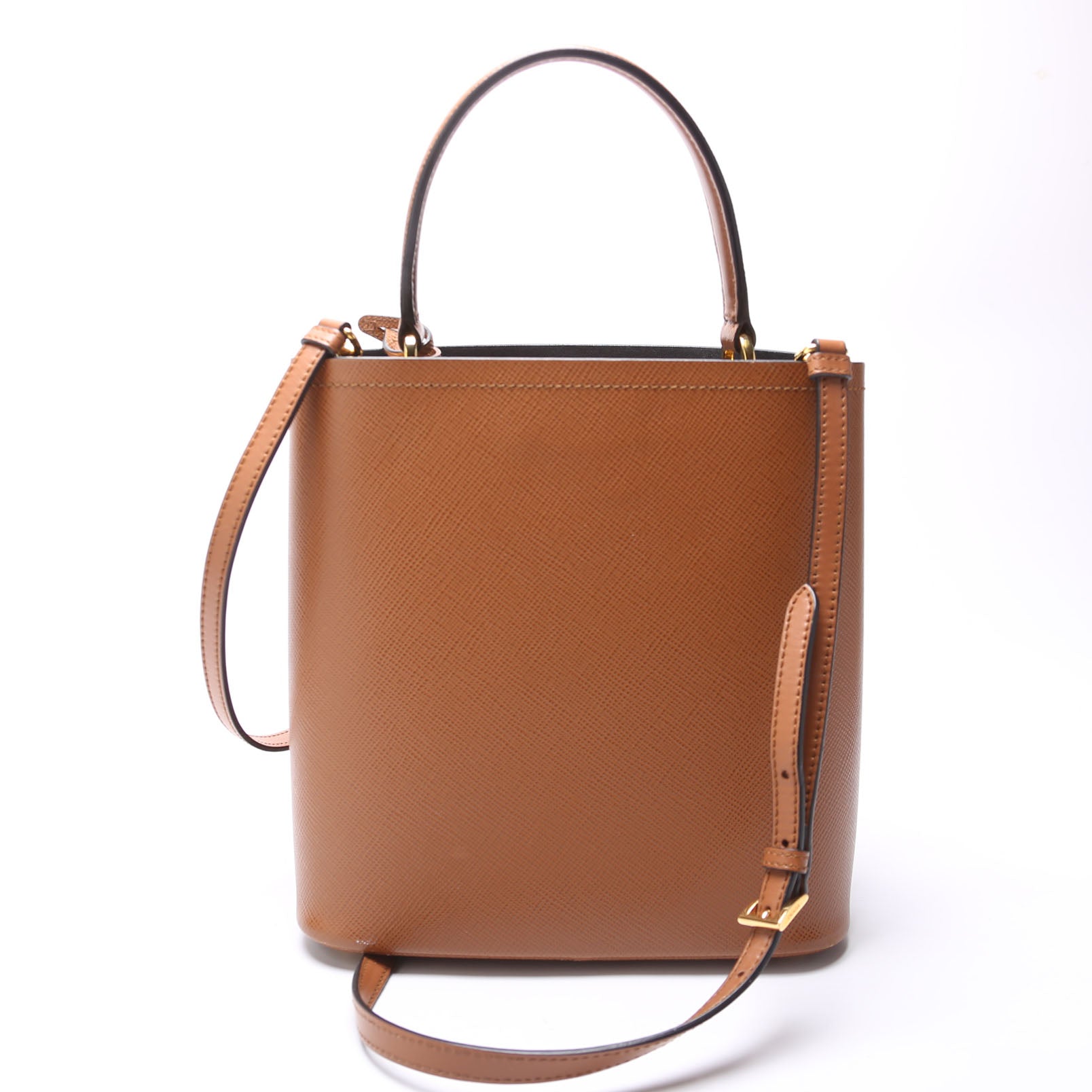 1BA212 Saffiano Cuir Medium Panier Bag Brown