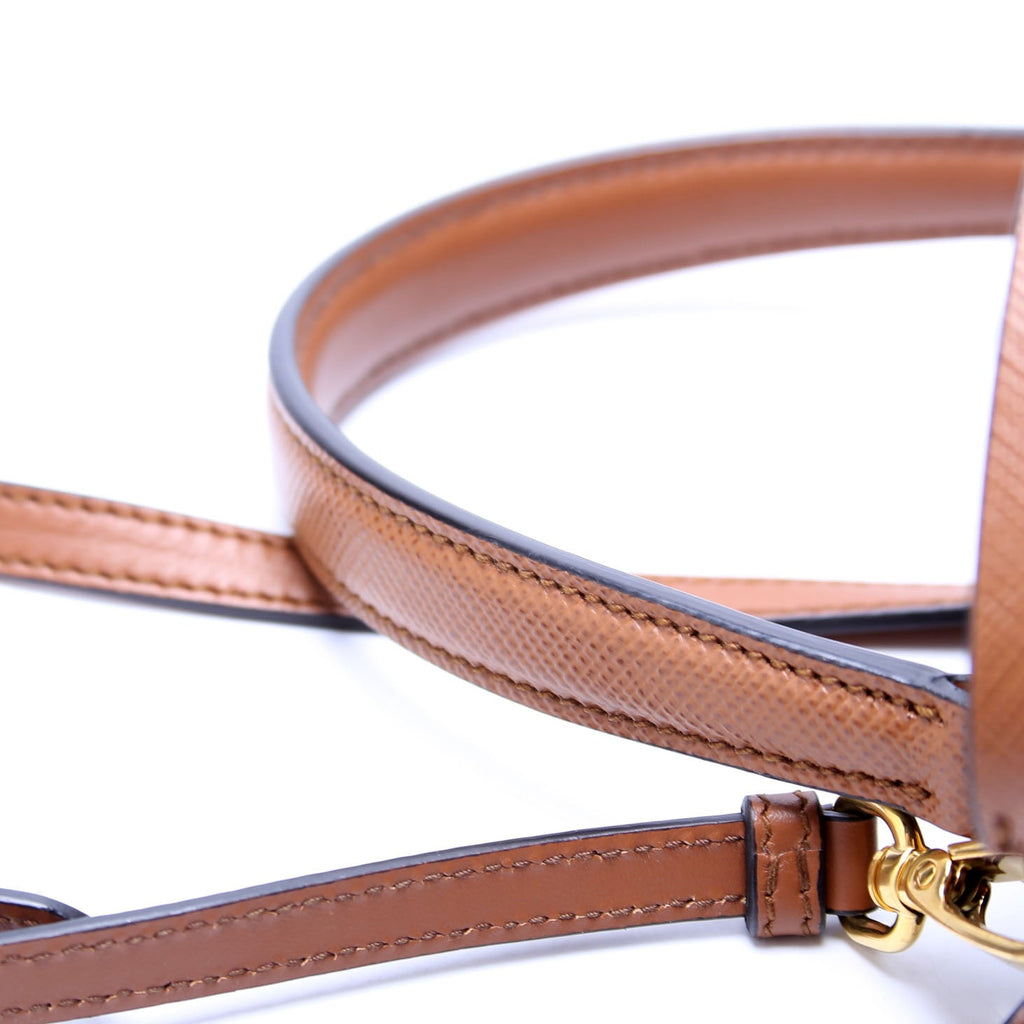 1BA212 Saffiano Cuir Medium Panier Bag Brown