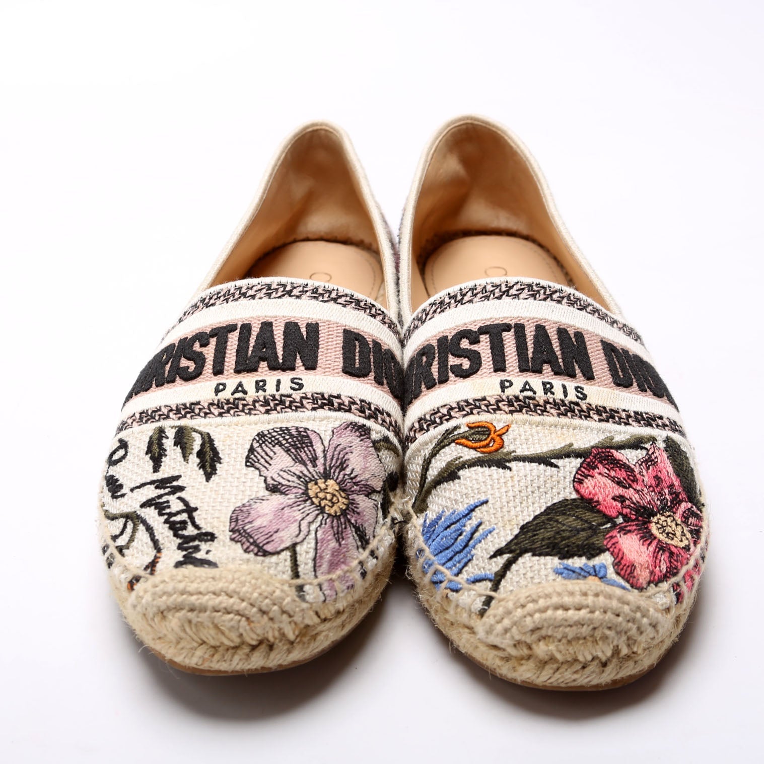 Logo Espadrilles Size 37 White/Multicolor