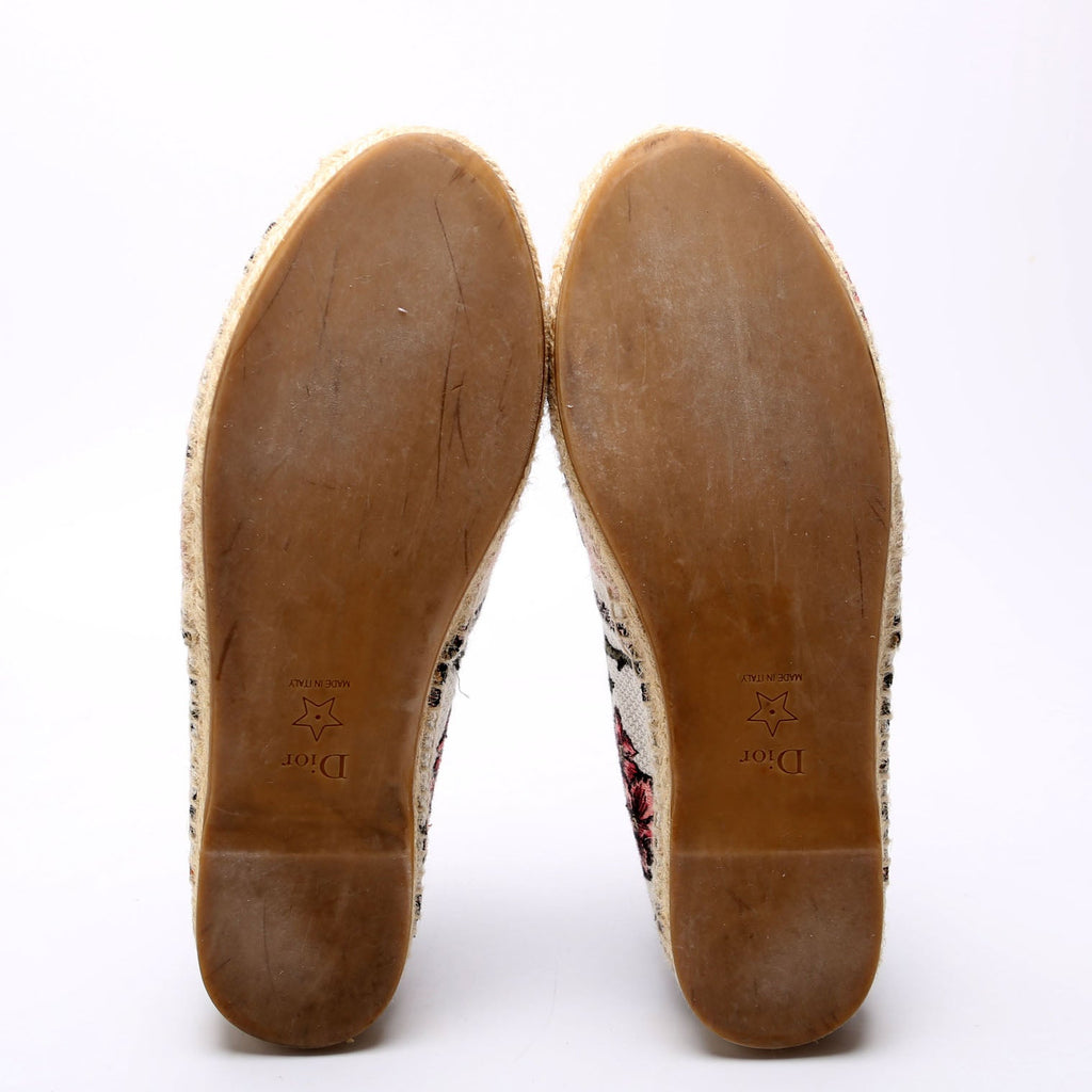 Logo Espadrilles Size 37 White/Multicolor