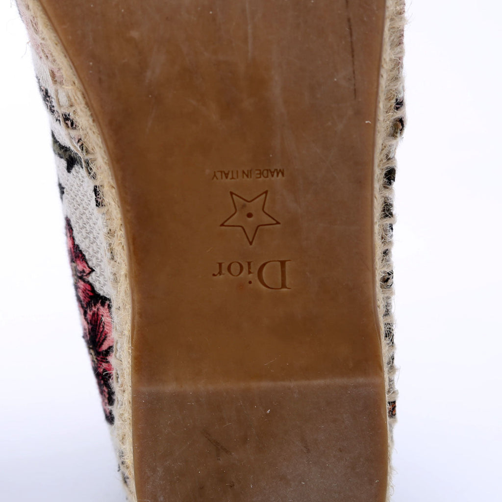 Logo Espadrilles Size 37 White/Multicolor