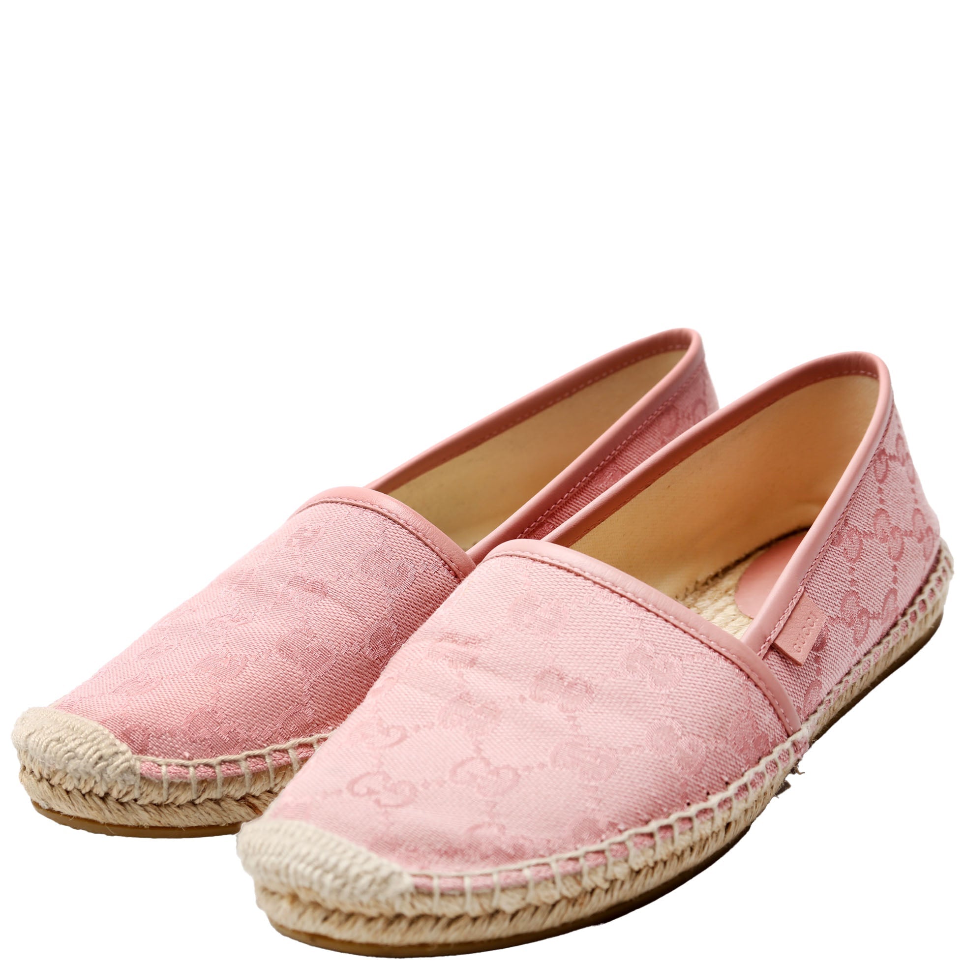 Gucci GG Espadrilles Size 37.5 Pink