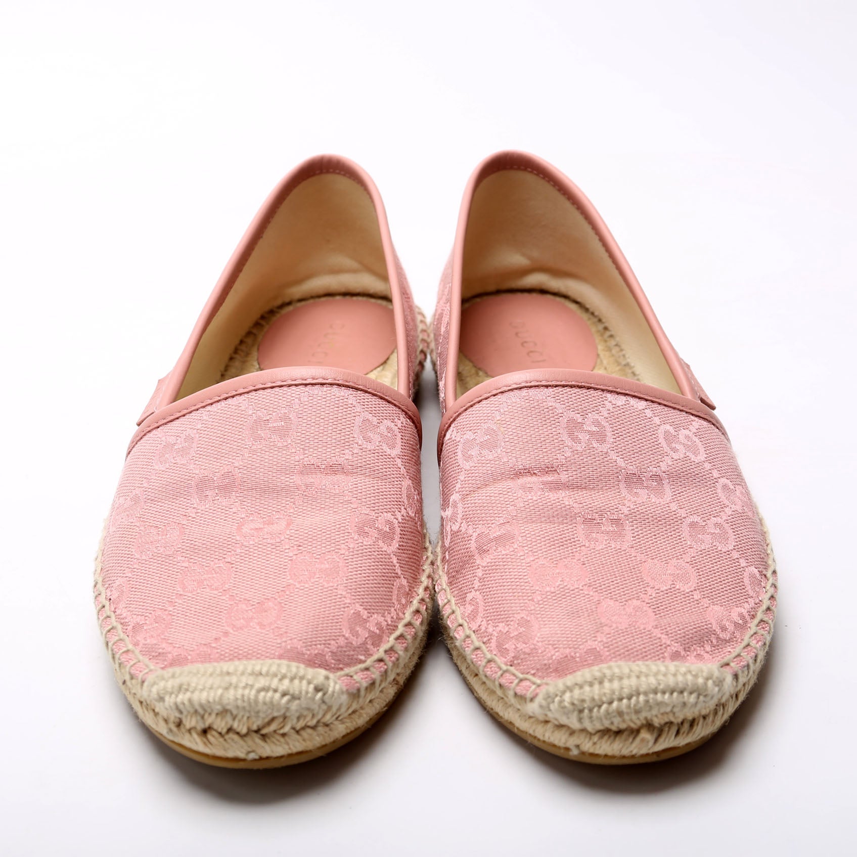 Gucci GG Espadrilles Size 37.5 Pink