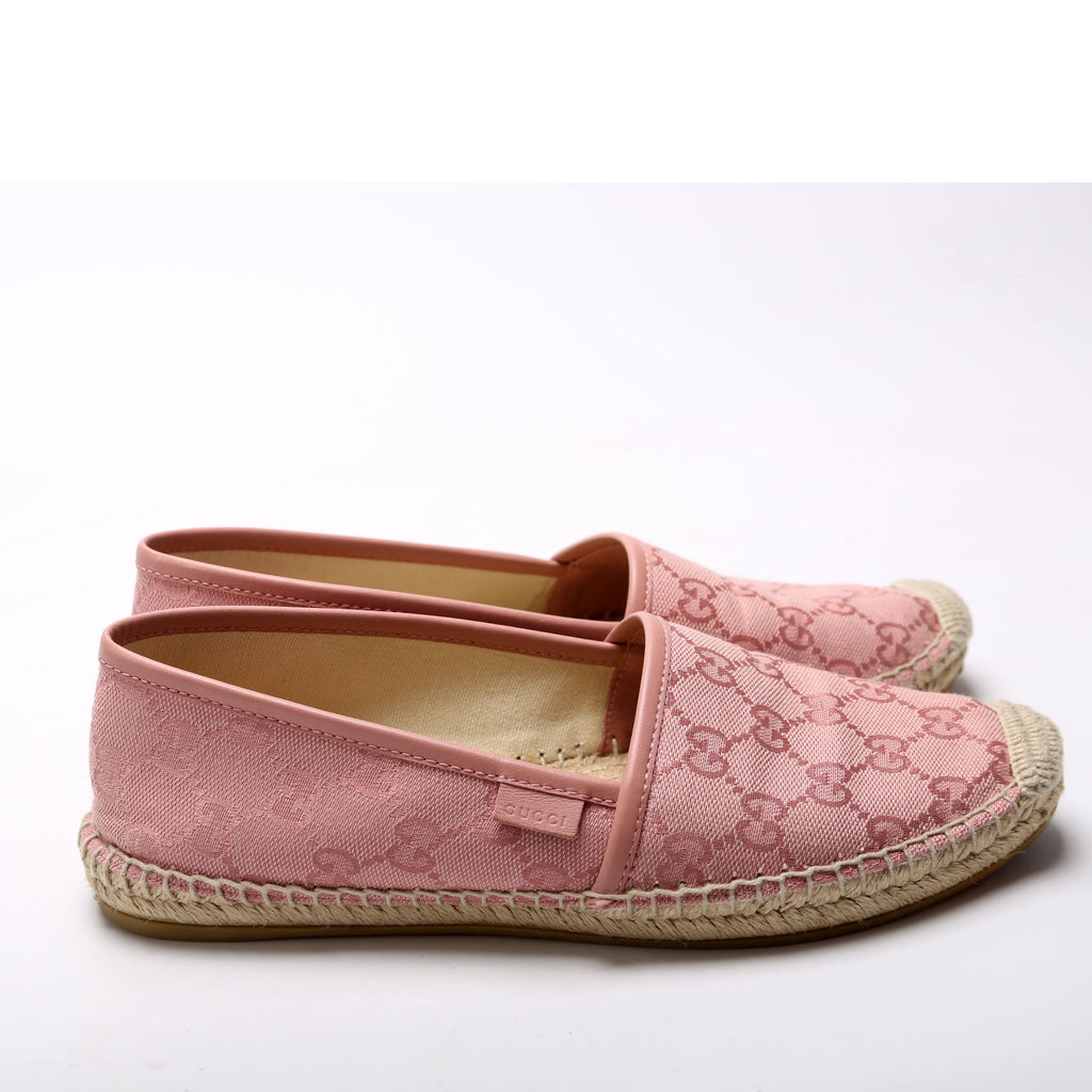 Gucci GG Espadrilles Size 37.5 Pink