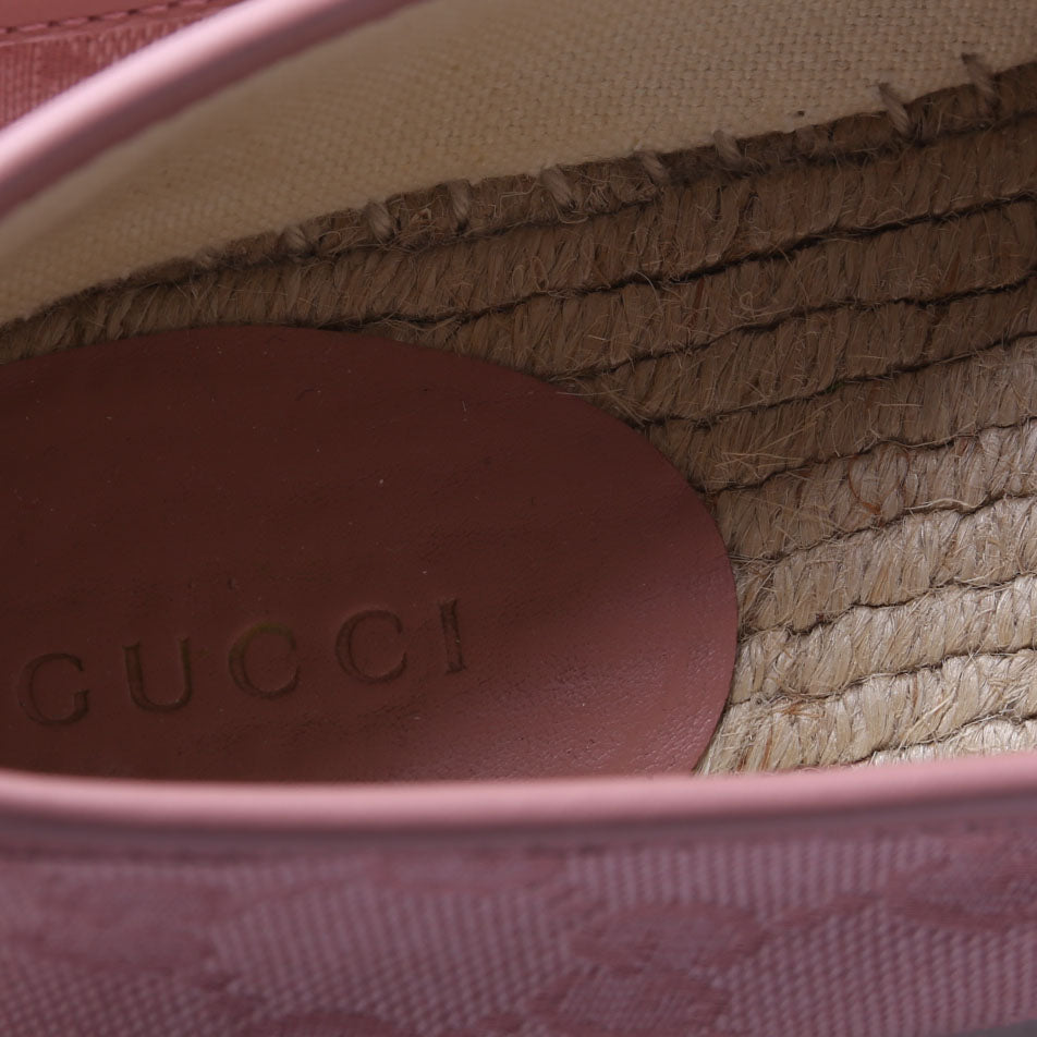 Gucci GG Espadrilles Size 37.5 Pink
