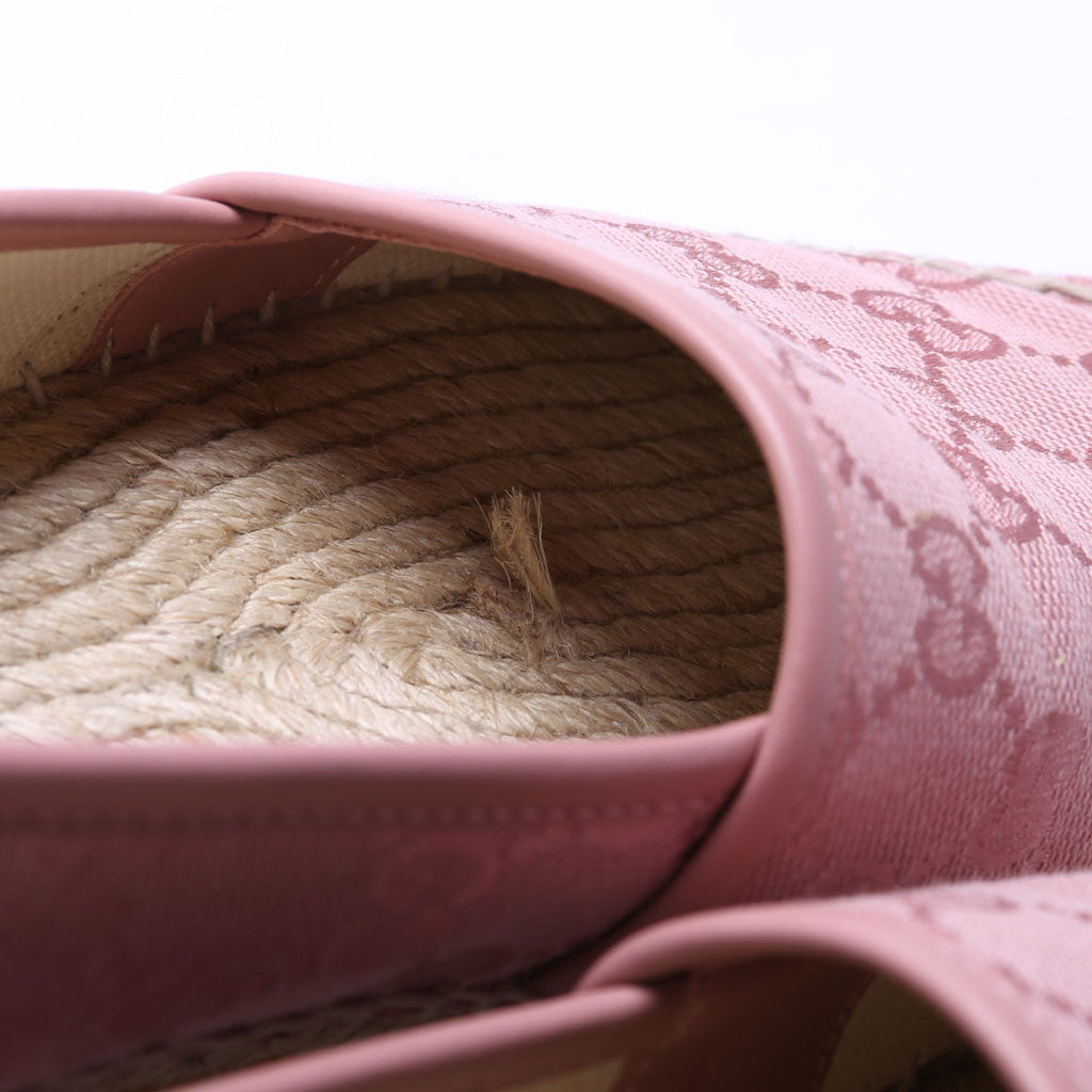 Gucci GG Espadrilles Size 37.5 Pink