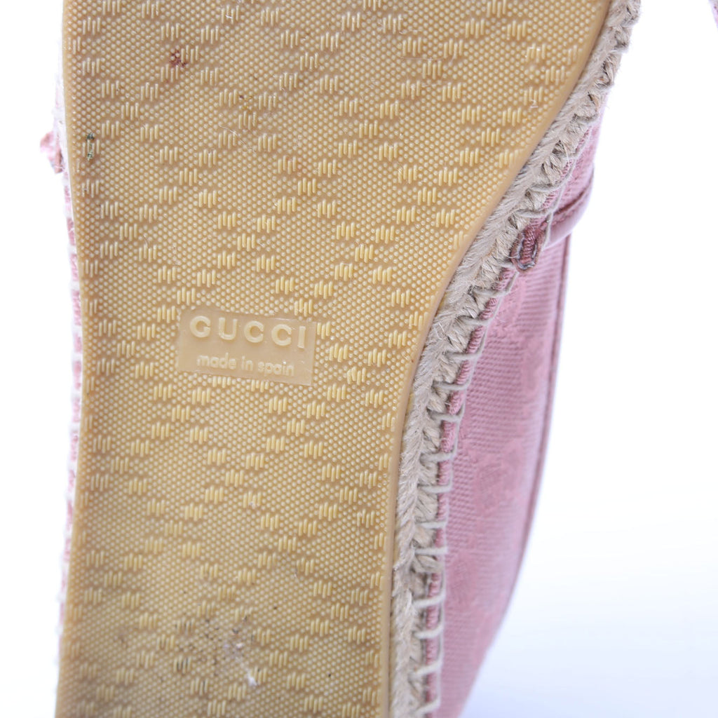 Gucci GG Espadrilles Size 37.5 Pink