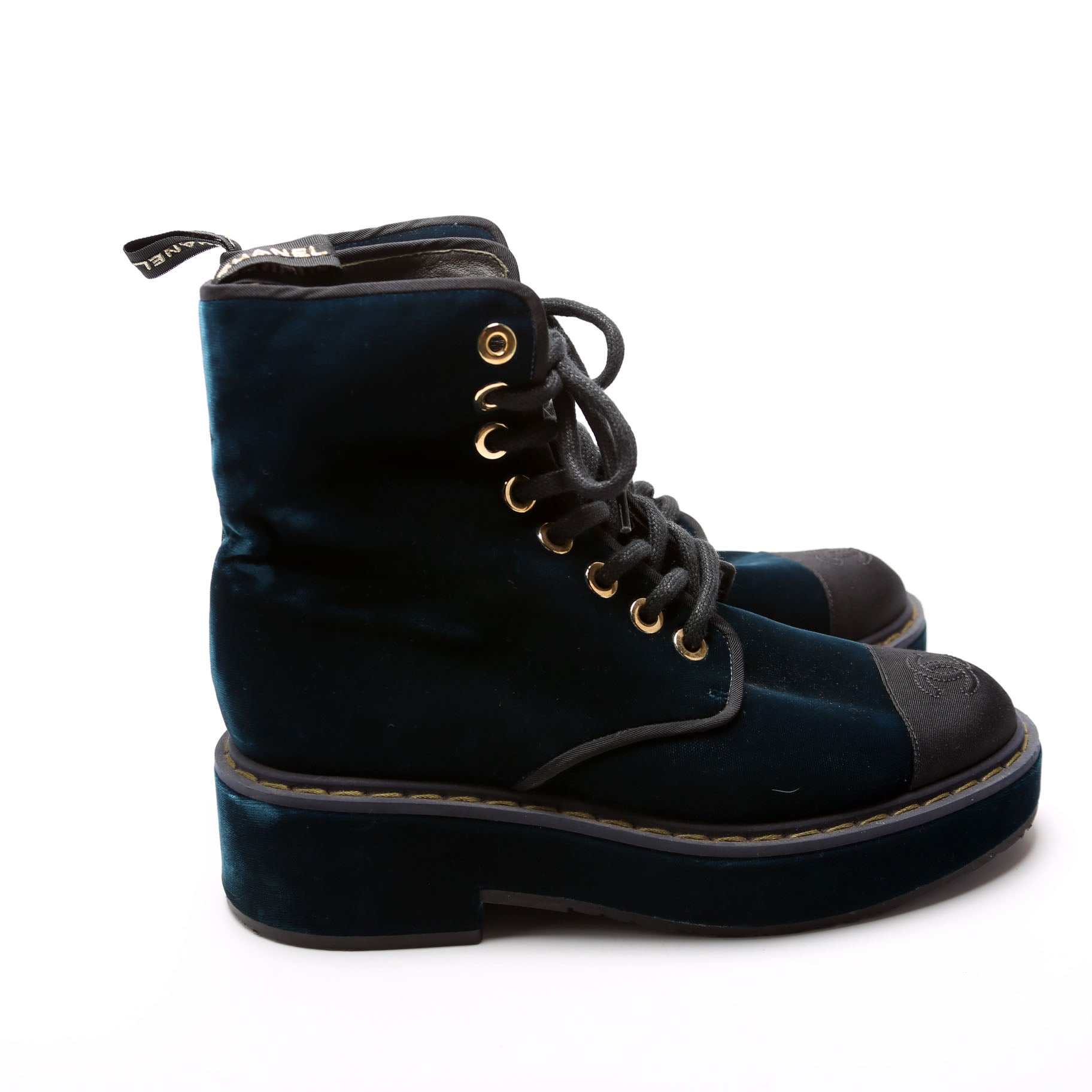 Captoe CC Velvet Combat Boots Size 38.5