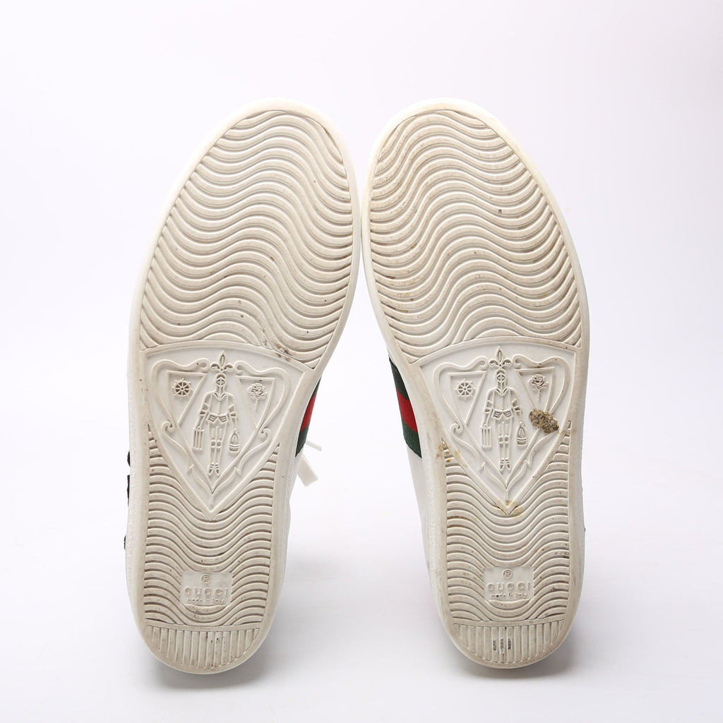 Ace Web Embroidered Sneakers Size 38.5 White