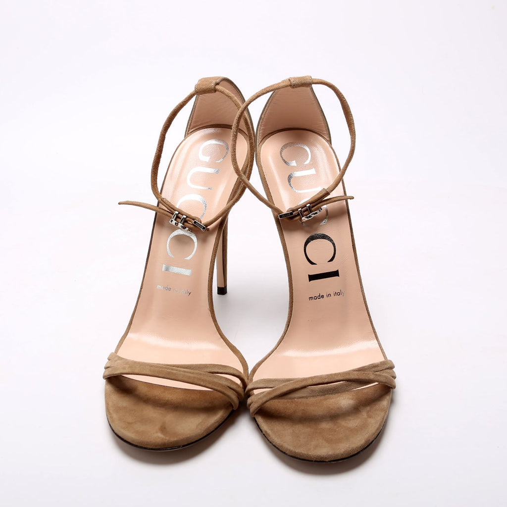 Kid Scamosciato Suede Sandals Size 38 Taupe